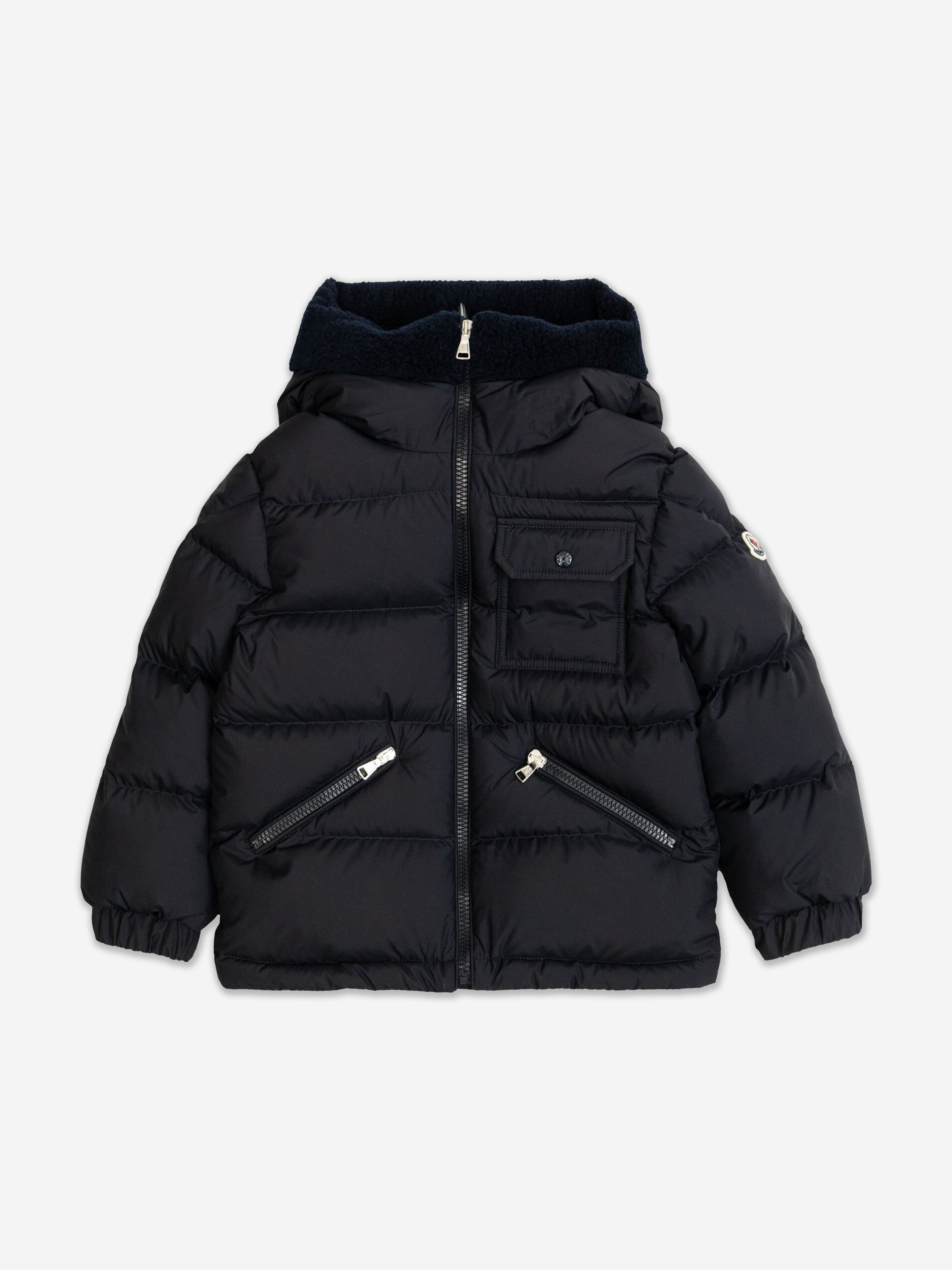 Moncler Enfant Boys Down Padded Abner Jacket in Navy Reliable For Sale