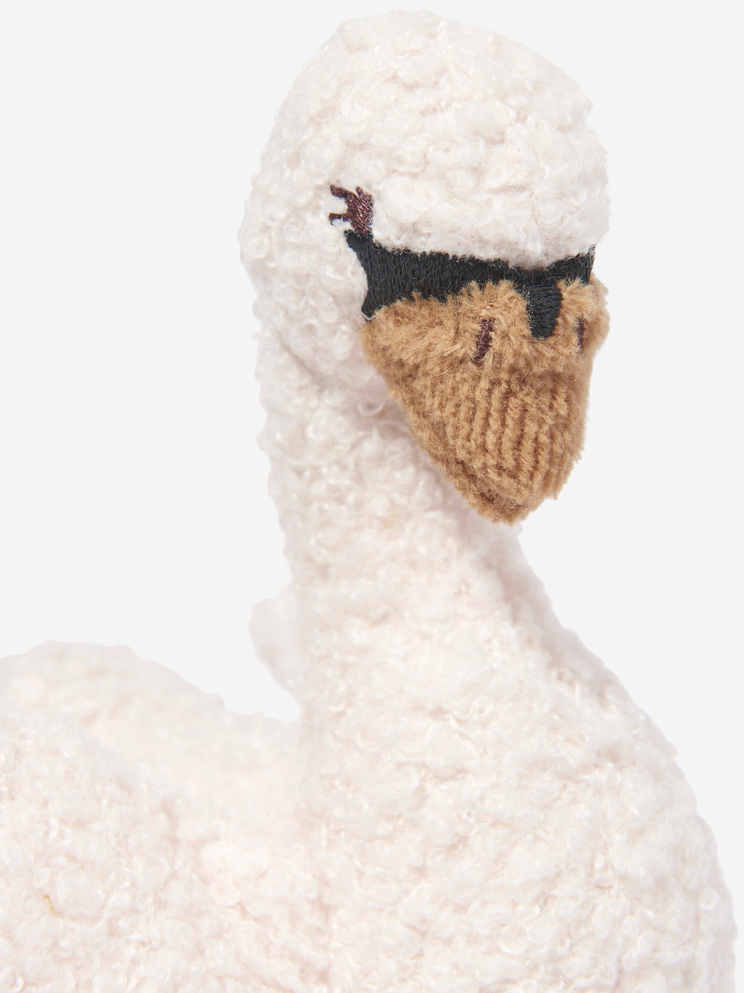 Konges Sljd Baby Swan Soft Toy in White Comfortable Cheap Pice
