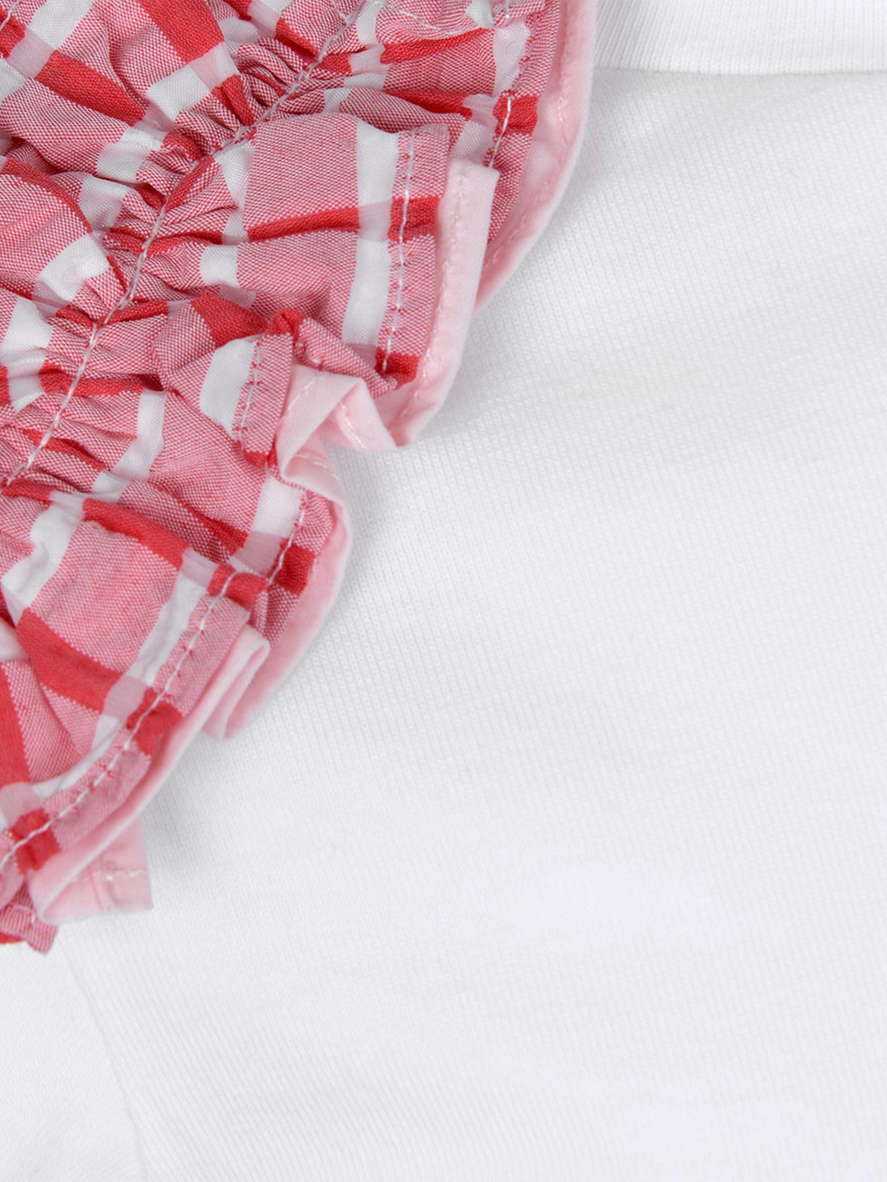 Simonetta Girls Top - & Red RuffCotton Top Cheap For Nice