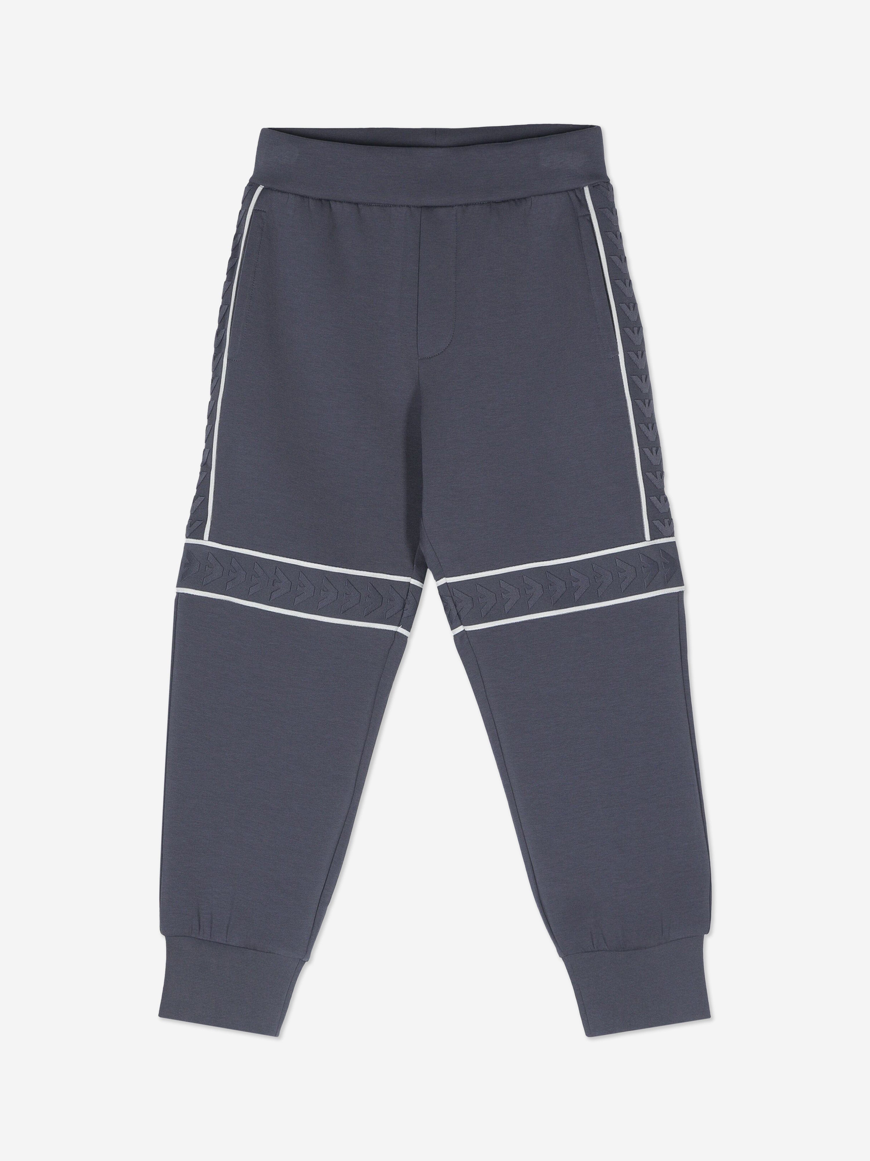 Emporio Armani Boys Logo Joggers in Blue Low Pice Fee Shipping