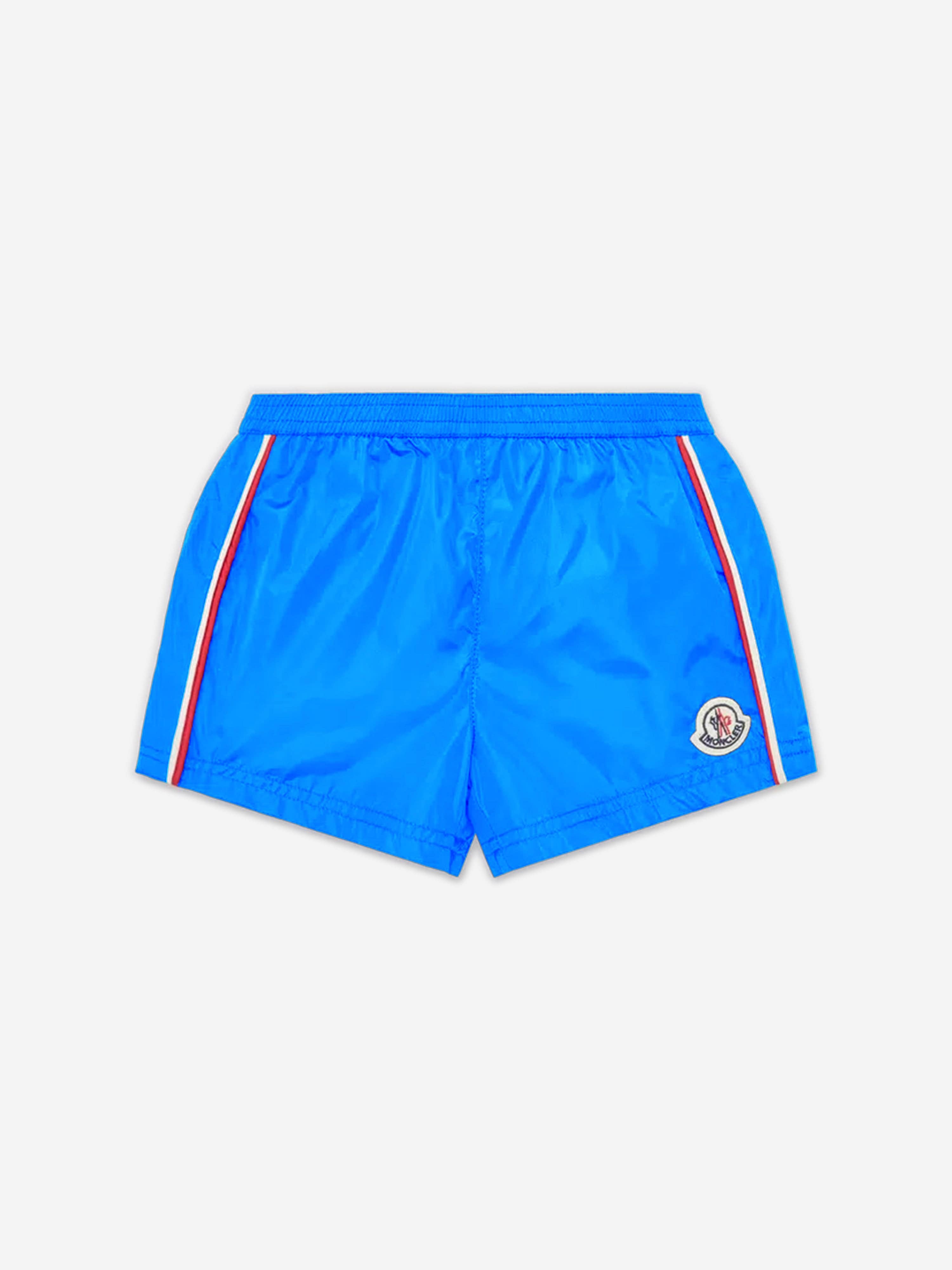 Moncler Enfant Boys Logo Swim Shorts in Blue Affordable Cheap Online