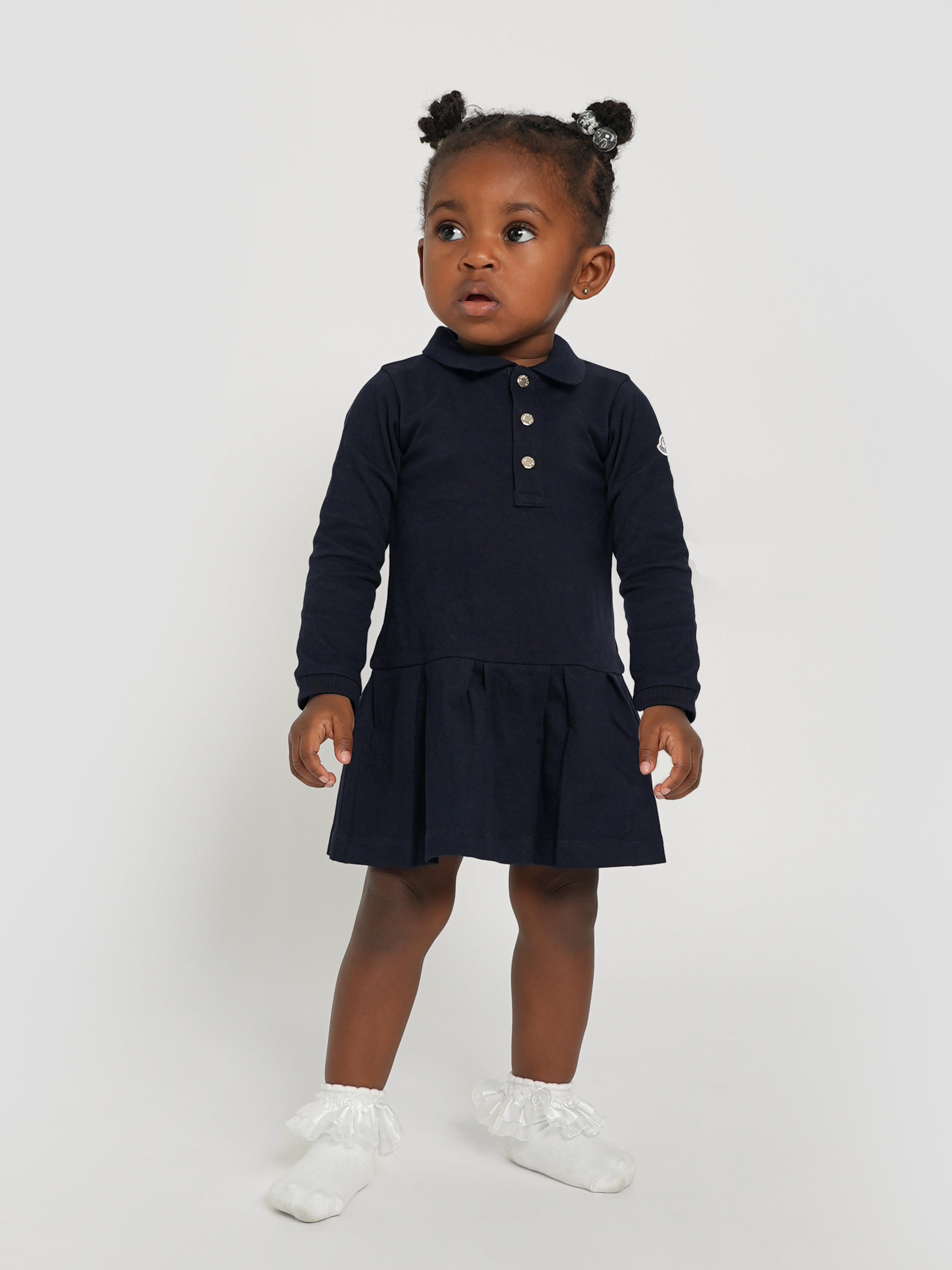 Moncler Enfant Baby Girls Polo Dress in Navy Free Shipping Clearance Store