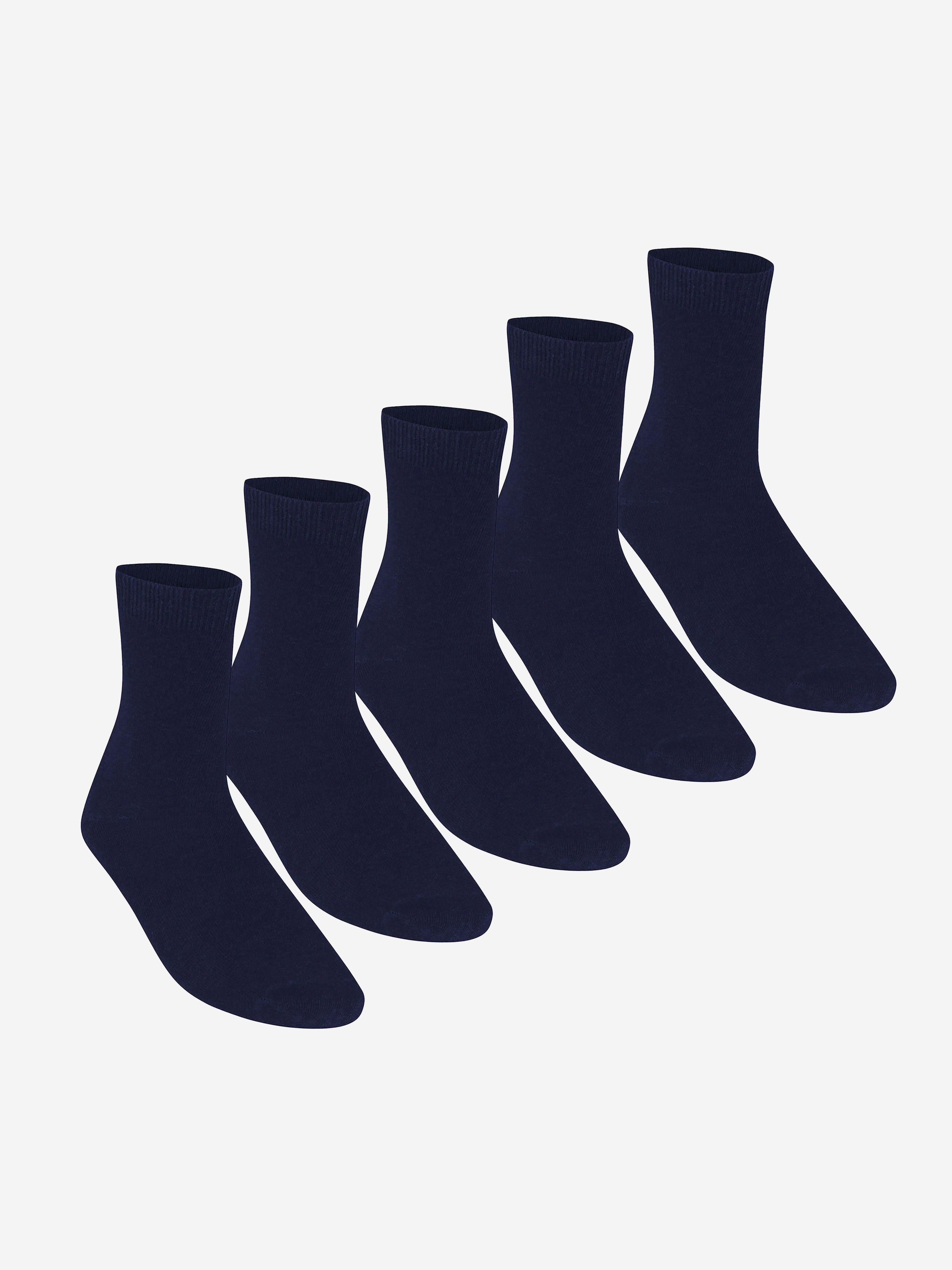 Zeco Kids School Turnover Top Socks (5 Pack) in Navy Free Shipping Outlet Store