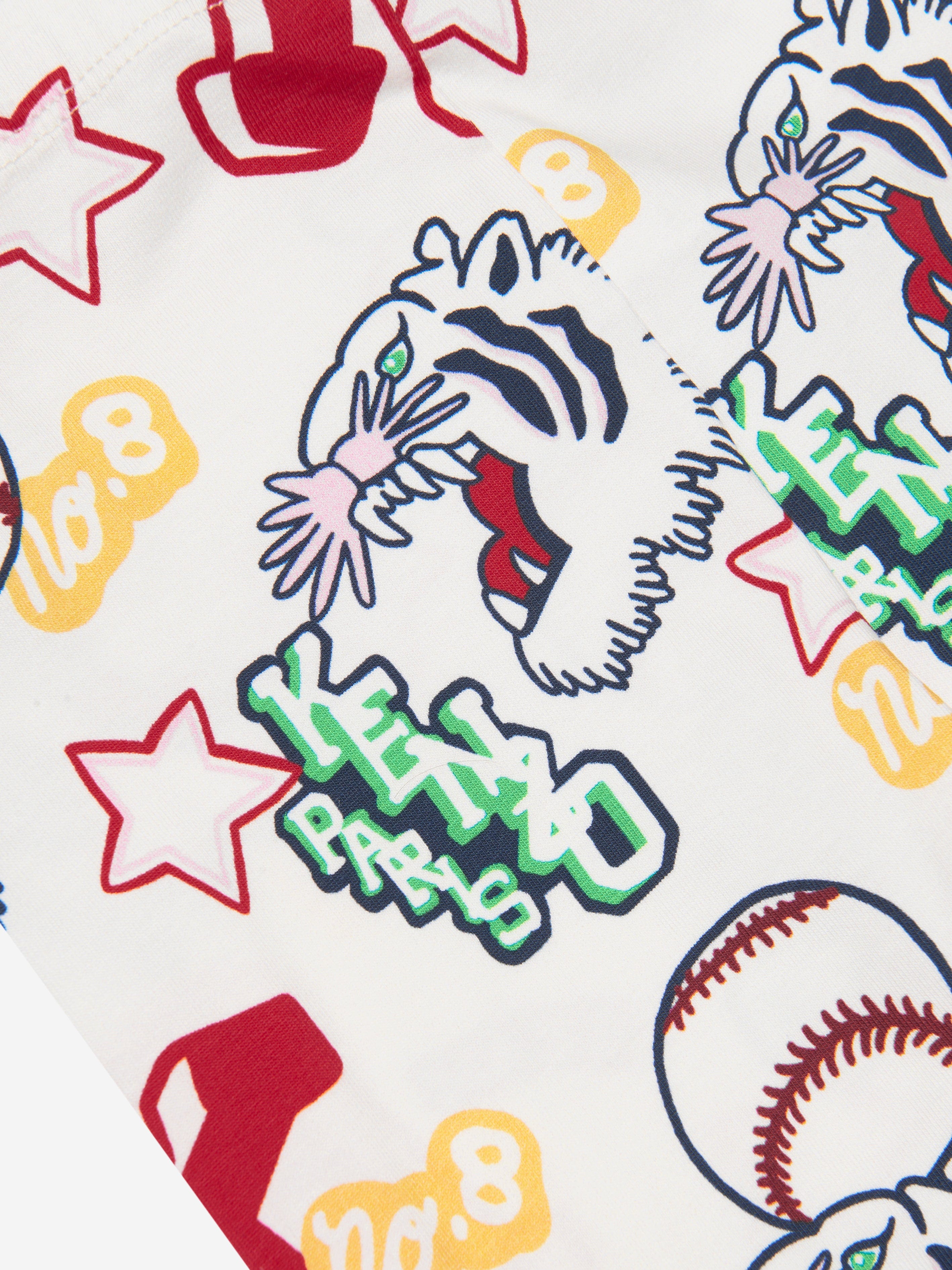 KENZO Girls Kenzo Club Leggings in Ivory Websites Online
