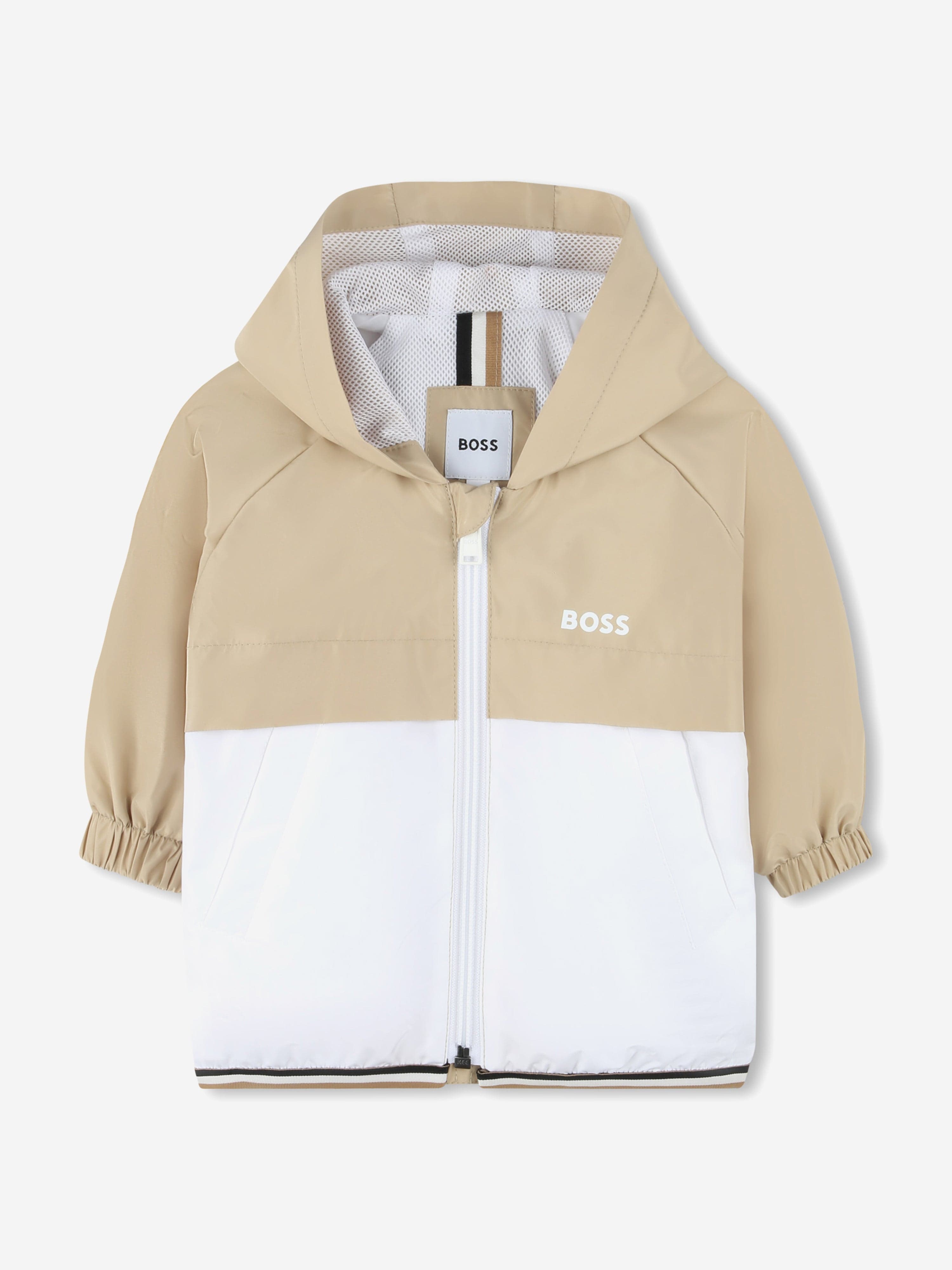 BOSS Baby Boys Hooded Windbreaker in Beige Choice Online