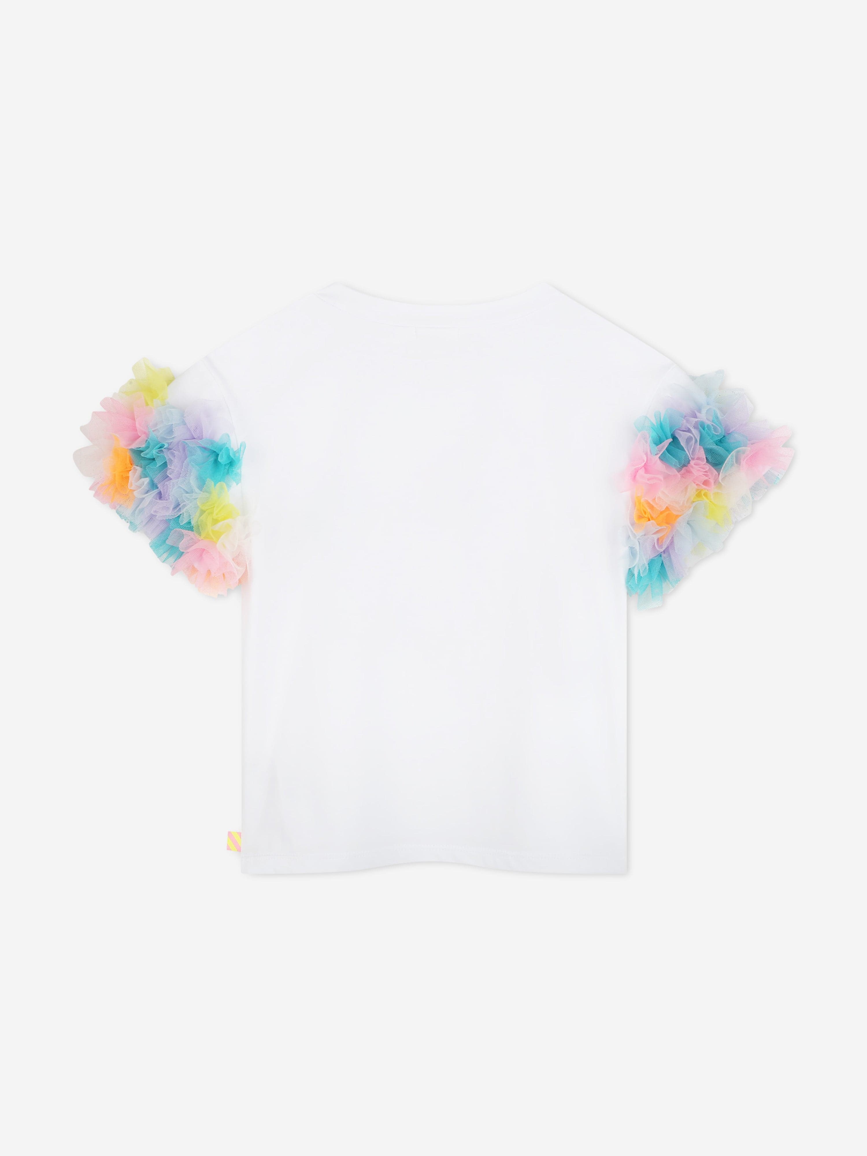 Girls So What? Mesh Sleeve T-Shirt in White Pay With Paypal