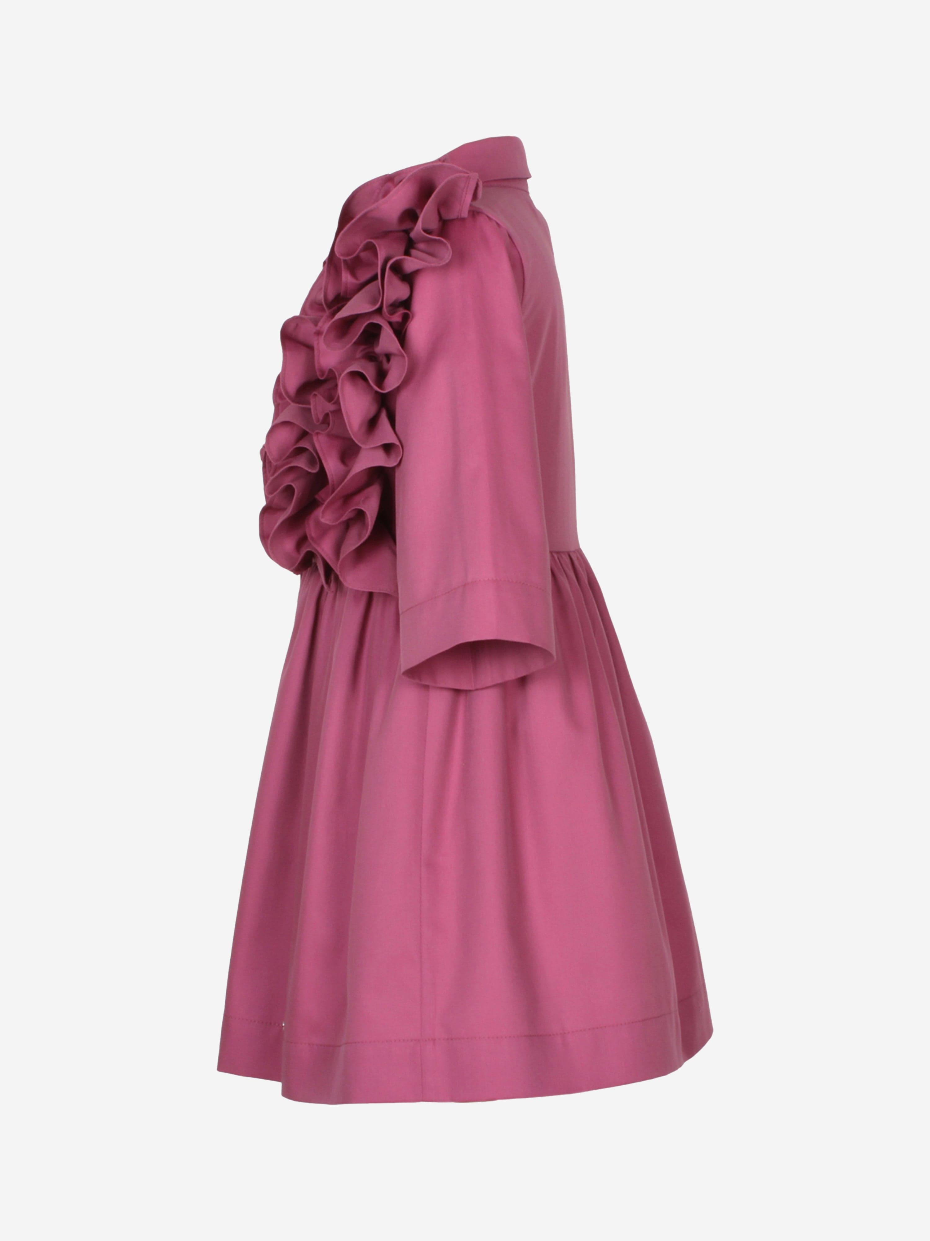Jessie And James Girls Ripple Dress With Sleeves in Purple Outlet The Cheapest