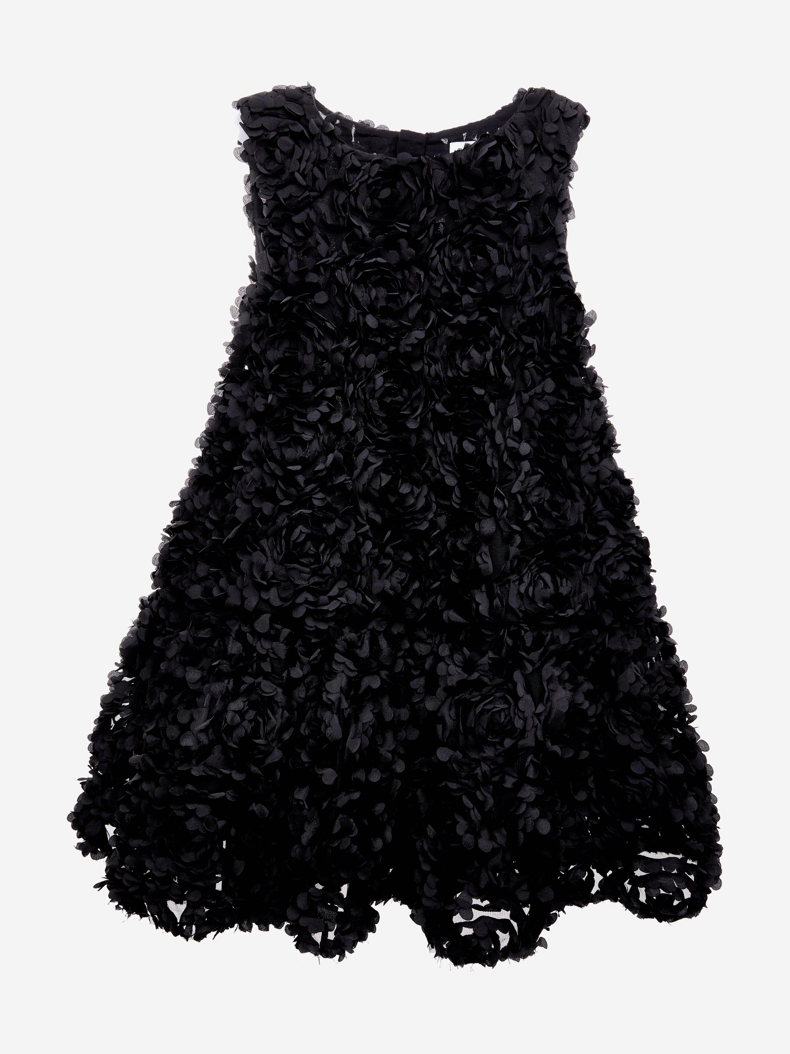 BCBG Girls Tulle Rose Dress in Black Best Wholesale Sale Online