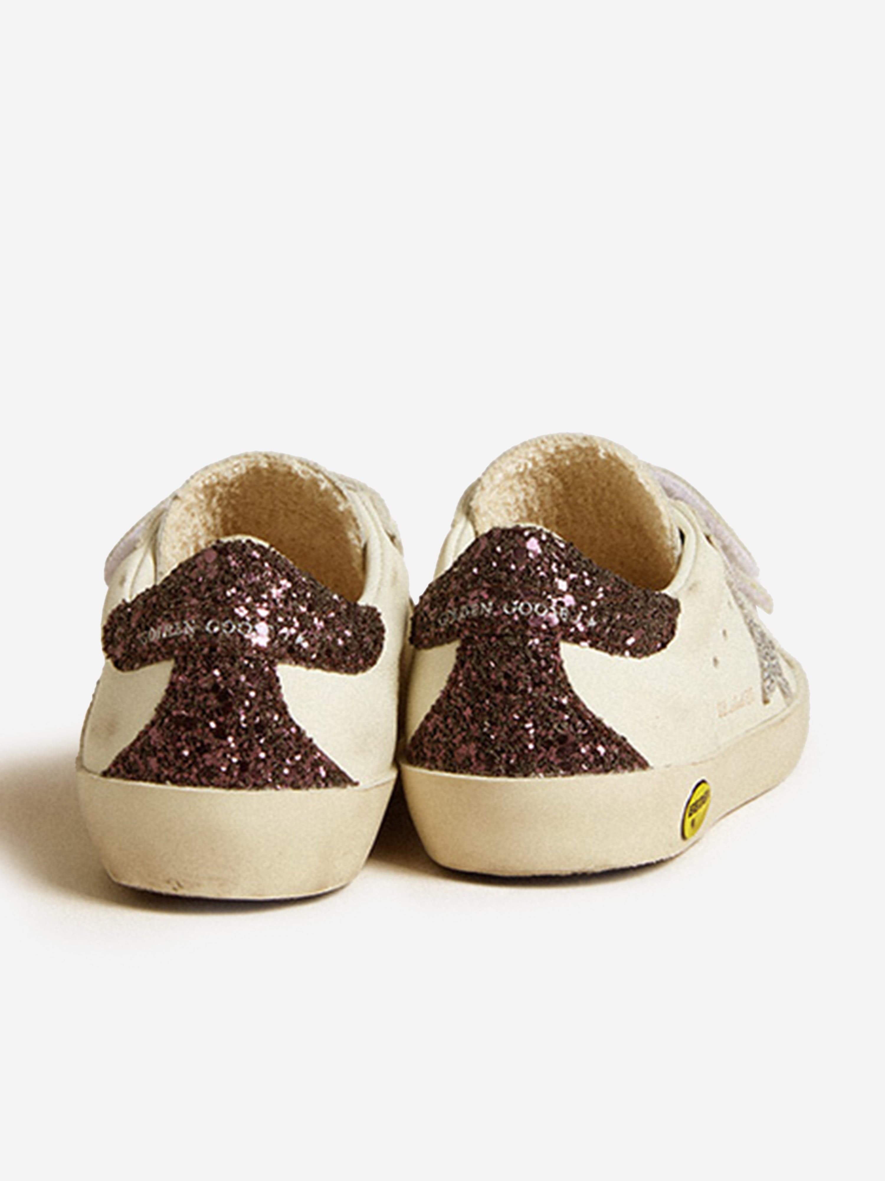 Girls Leather Old School Classic Trainers in White Geniue Stockist Cheap Online