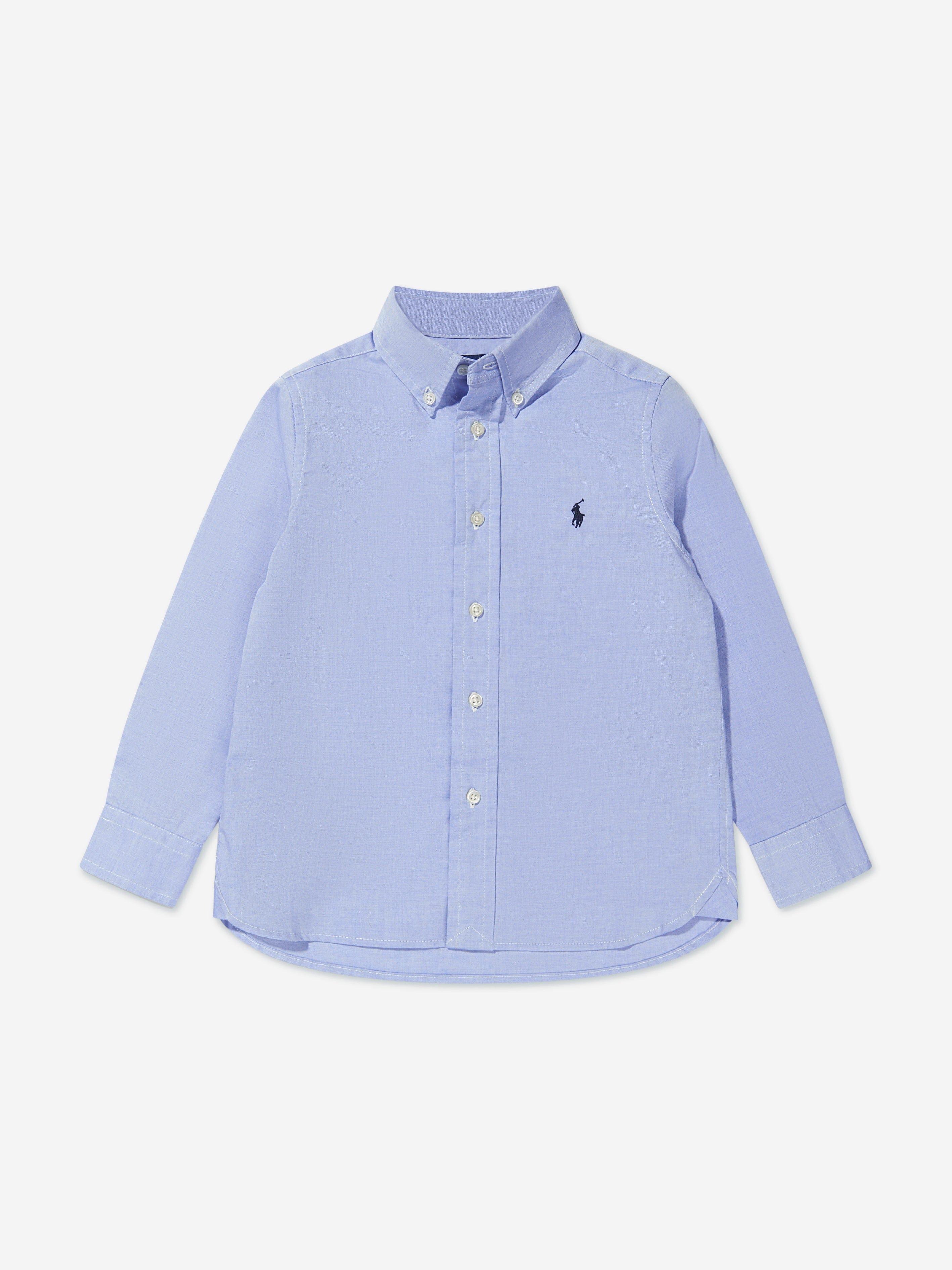 Ralph Lauren Boys Blue Cotton Oxford Shirt Discount Visit New