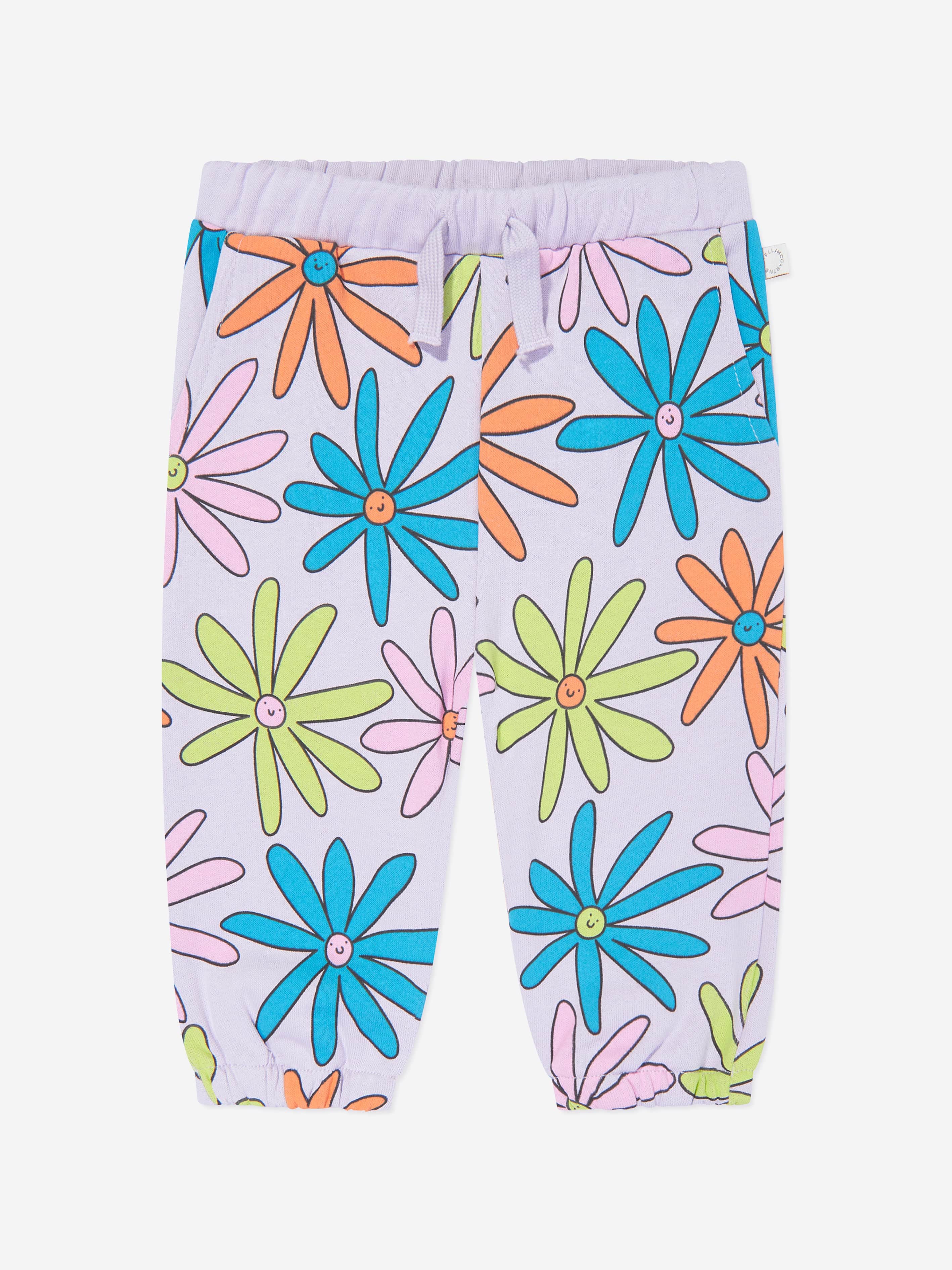 Stella McCartney Baby Girls Flower Joggers in Purple Discounts