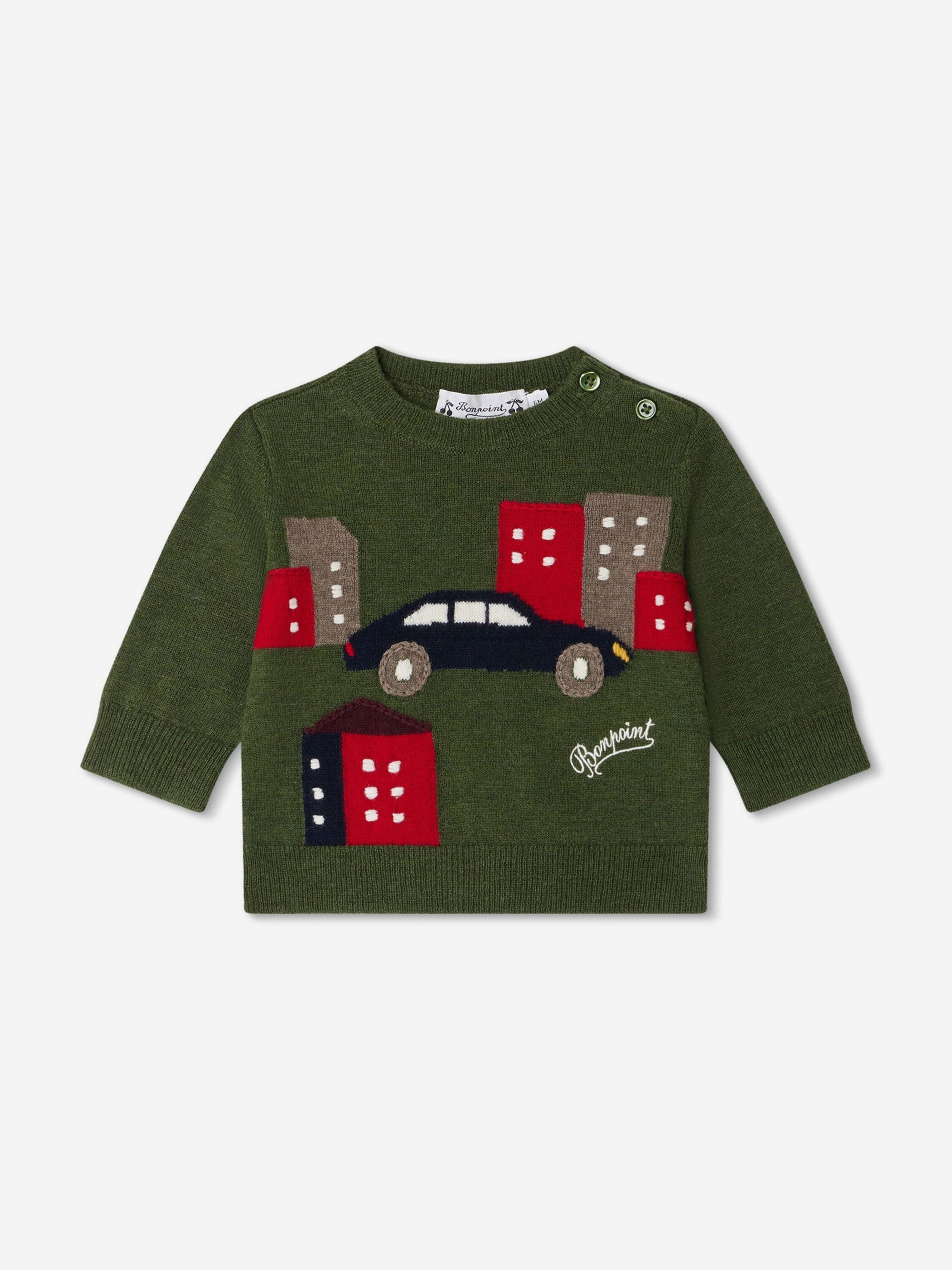 Bonpoint Baby Boys Almire Jumper in Green Clearance Shop
