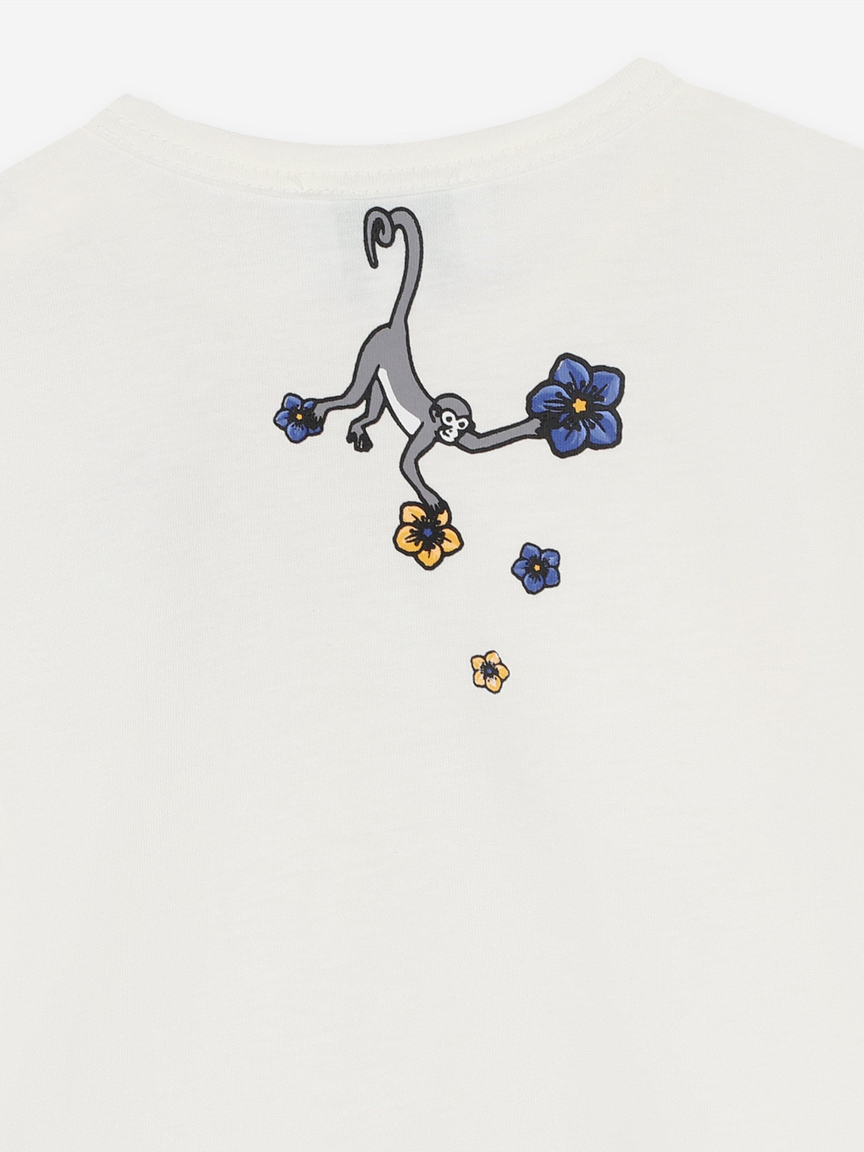 KENZO Baby Girls Pocket T-Shirt in Ivory Outlet Cheap Authentic