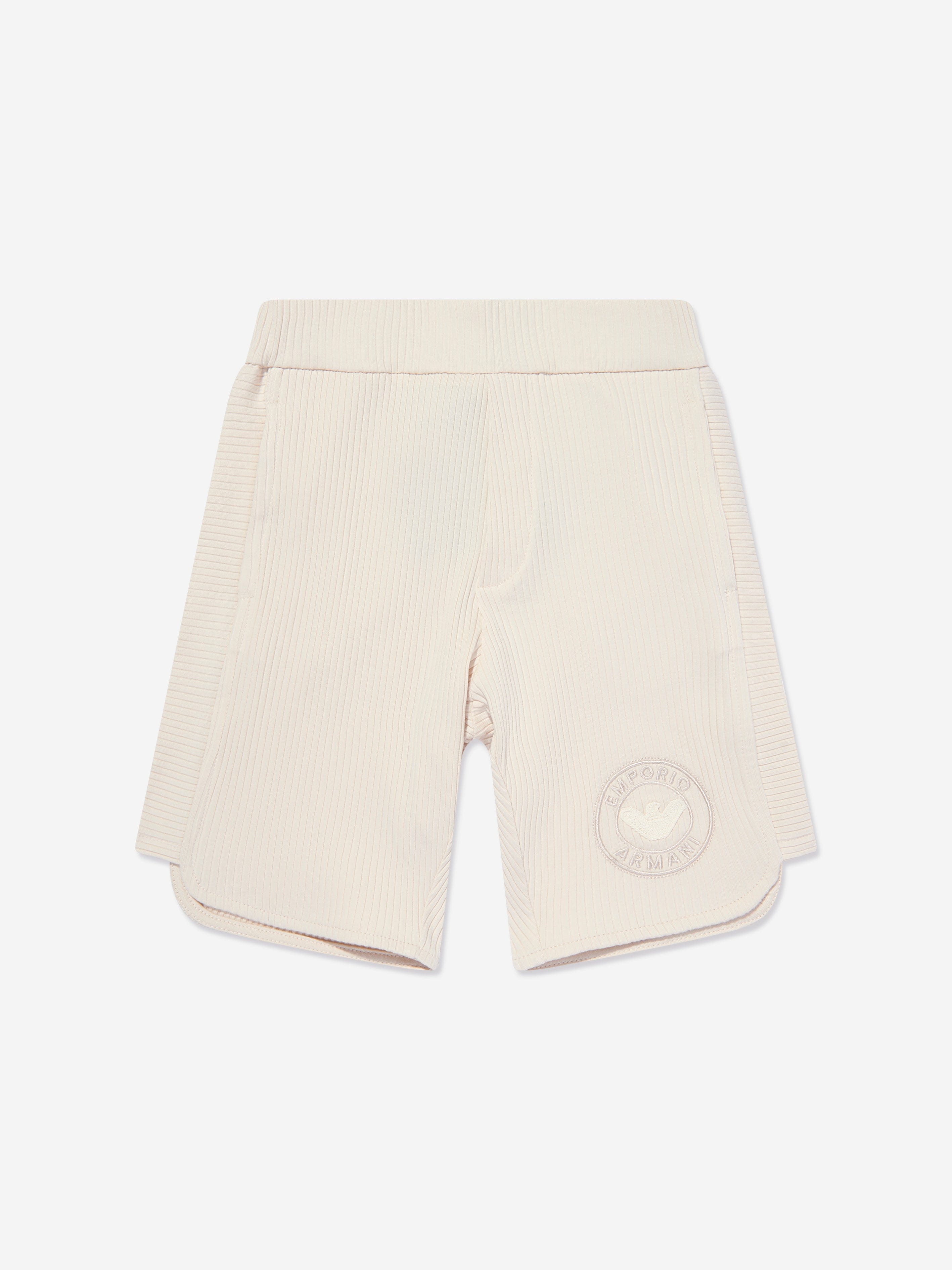 Emporio Armani Boys Logo Shorts in Beige Cheap Sale Online Online