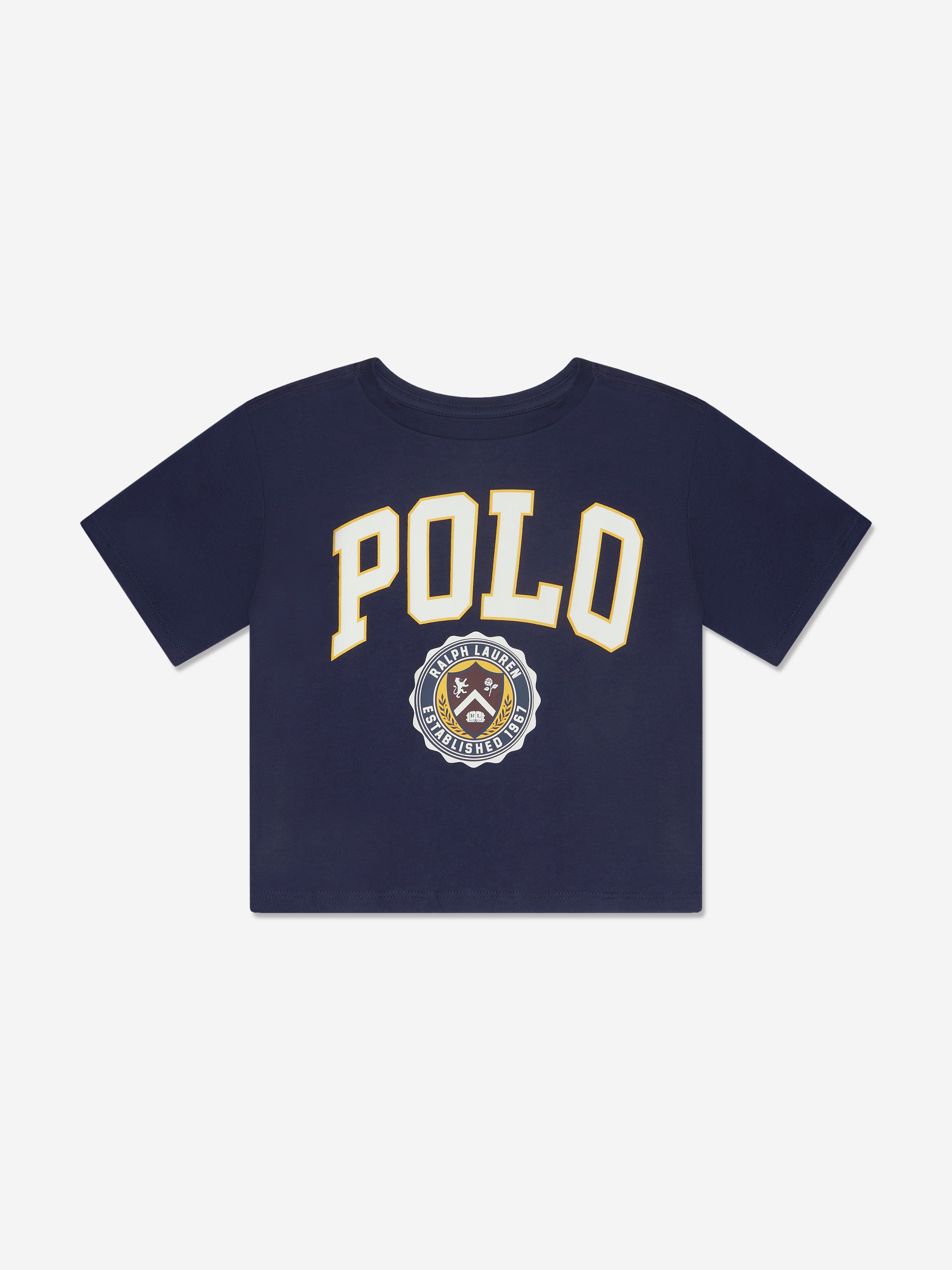 Ralph Lauren Girls Varsity Polo T-Shirt in Navy Clearance Largest Supplier