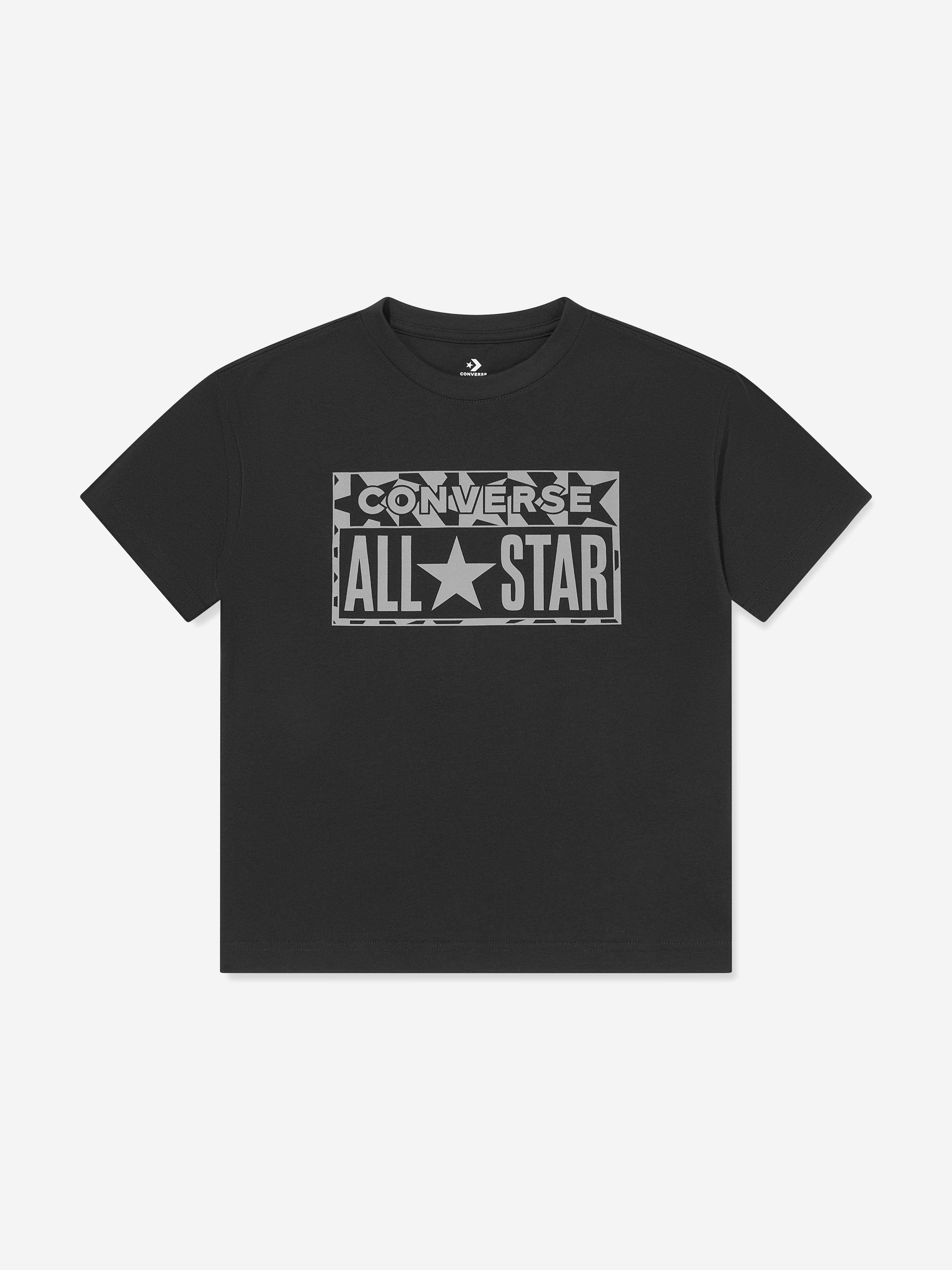 Converse Boys Lifestyle Loose Fit T-Shirt in Black Outlet Fashion Style