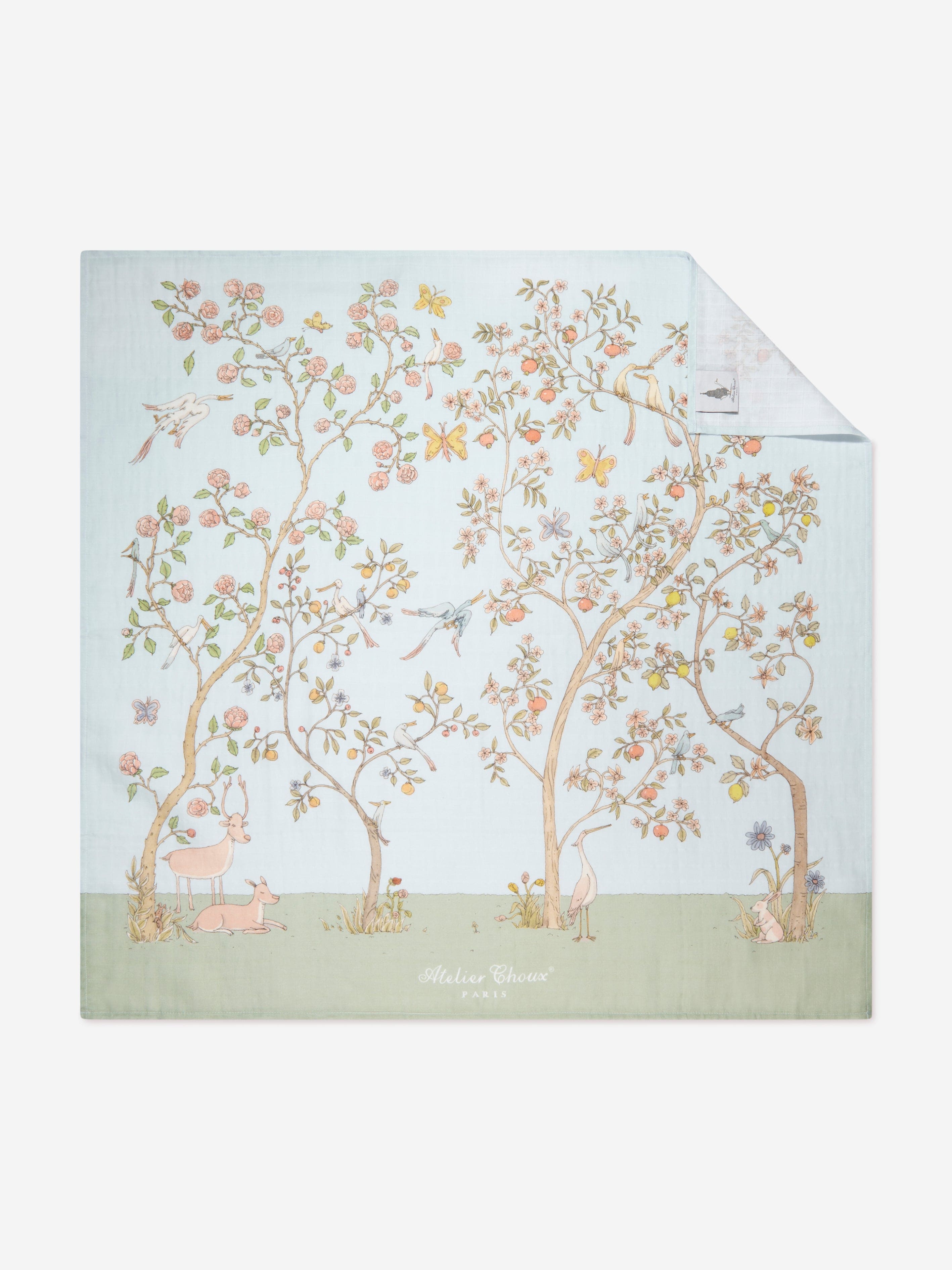 Atelier Choux Baby Boys In Bloom Swaddle in Blue Buy Cheap Footlocker Finishline