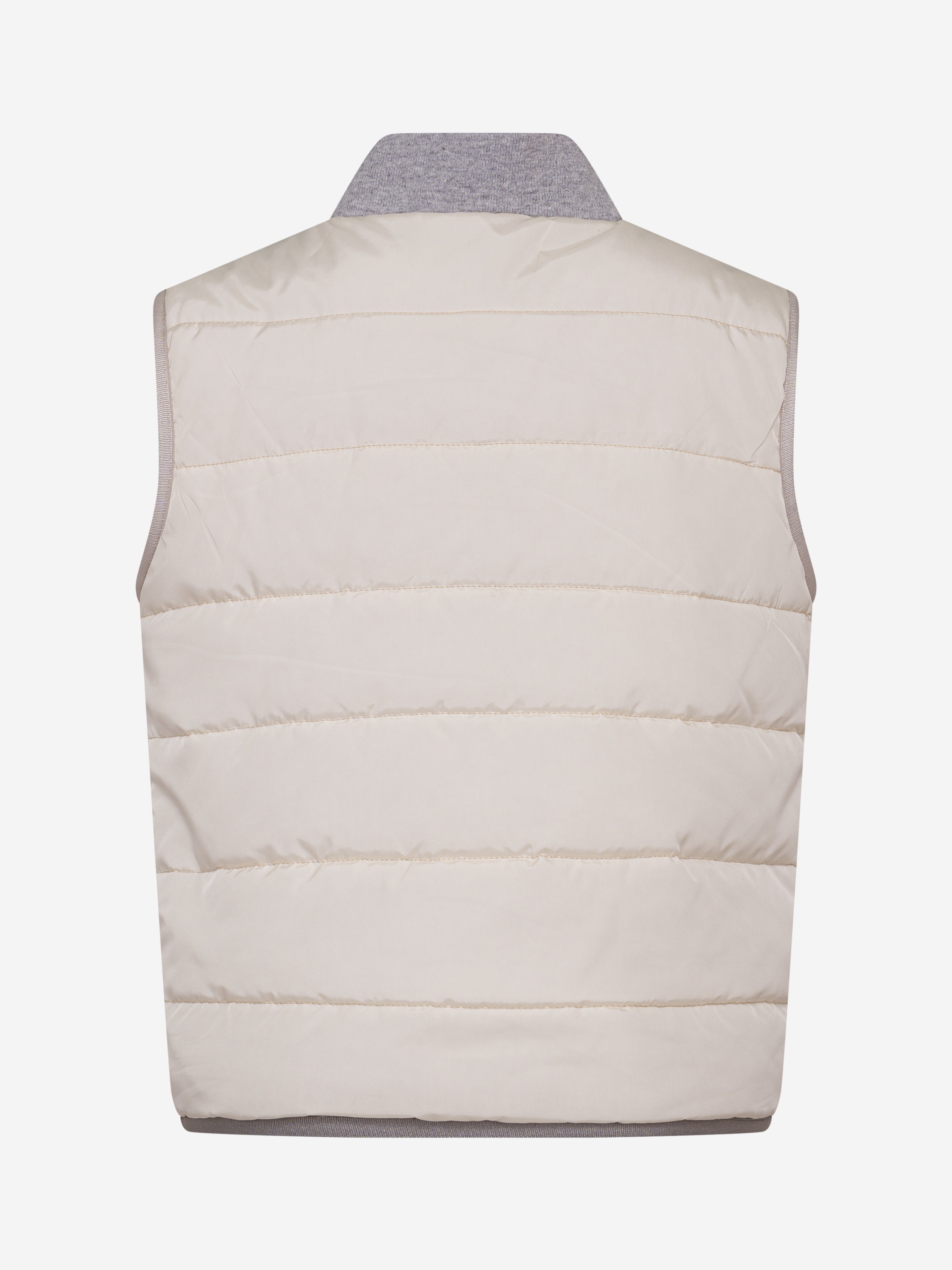 Boys Padded Gilet in Ivory Cheap Official