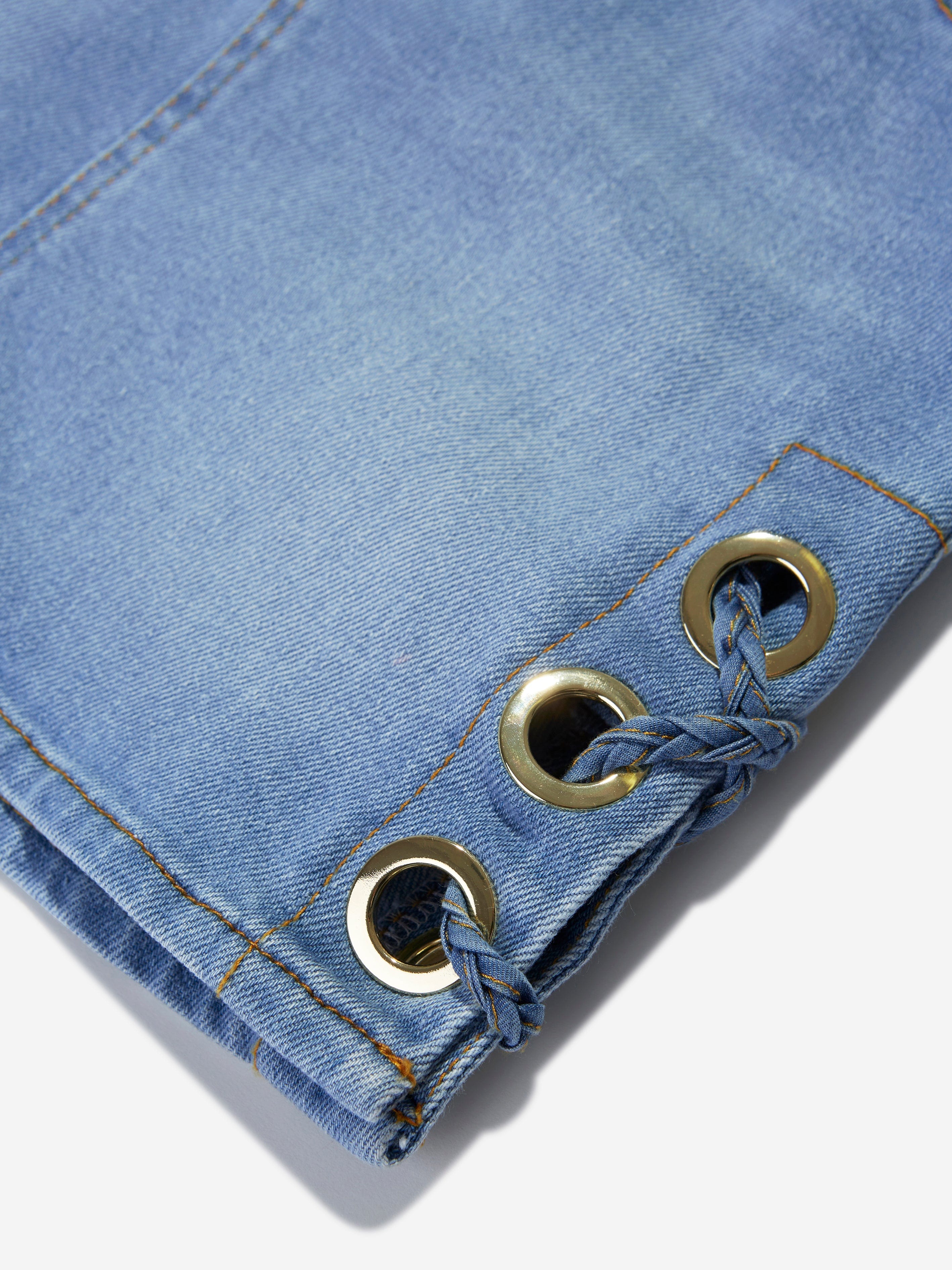 Chlo¨¦ Girls Denim Braided Skirt in Blue Perfect Cheap Pice