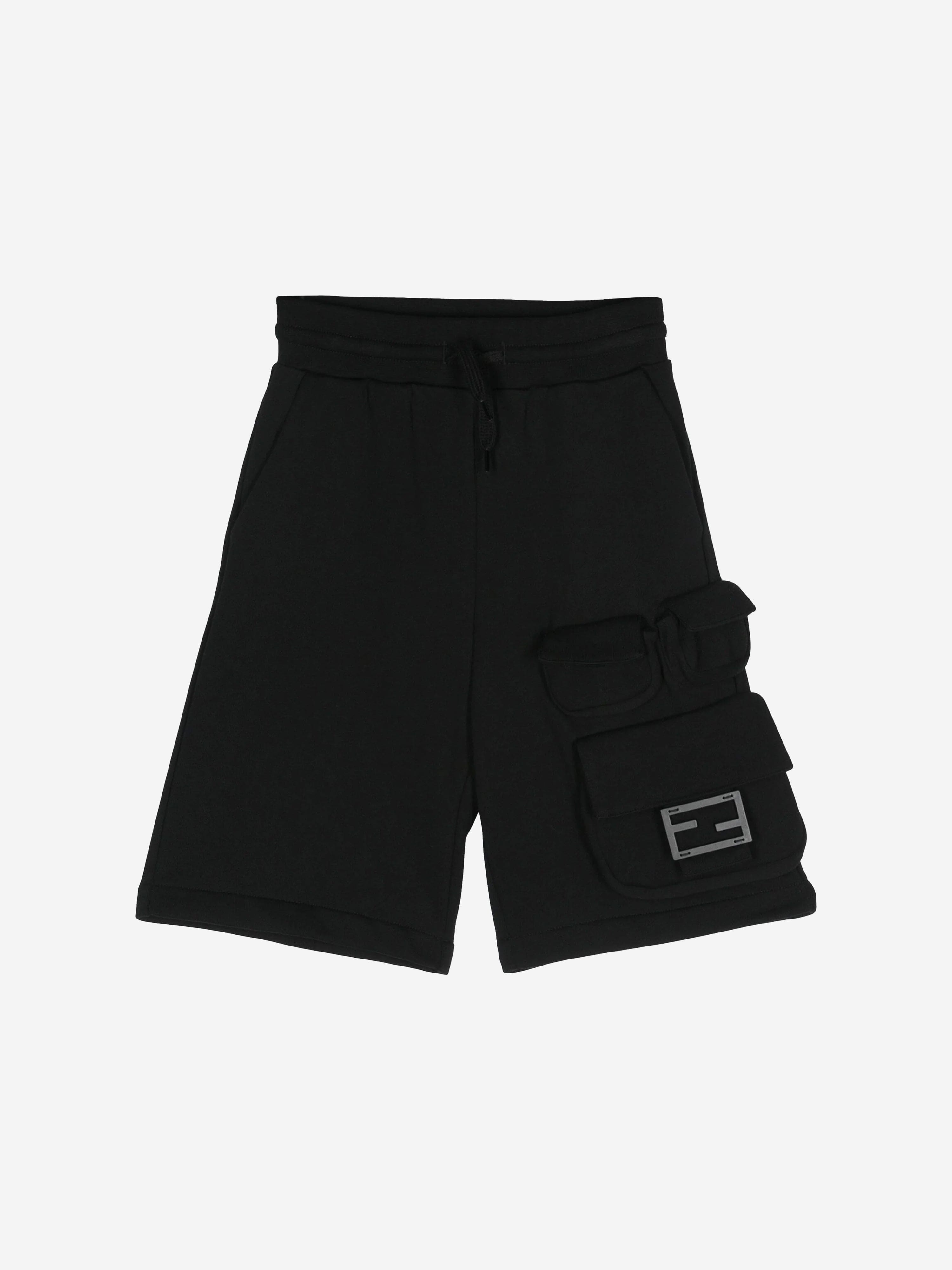 Fendi Boys FF Cargo Shorts in Black Sale Real
