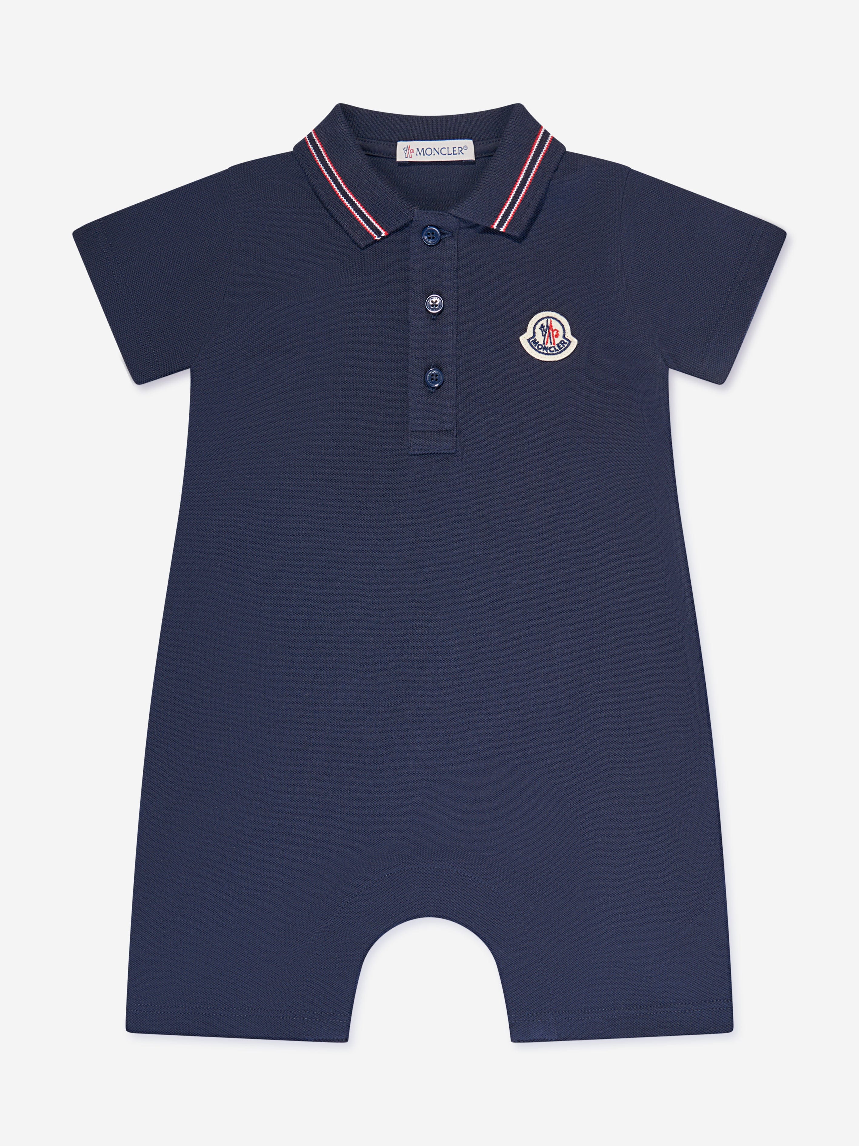 Moncler Enfant Baby Boys Polo Romper in Navy Great Deals Cheap Pice