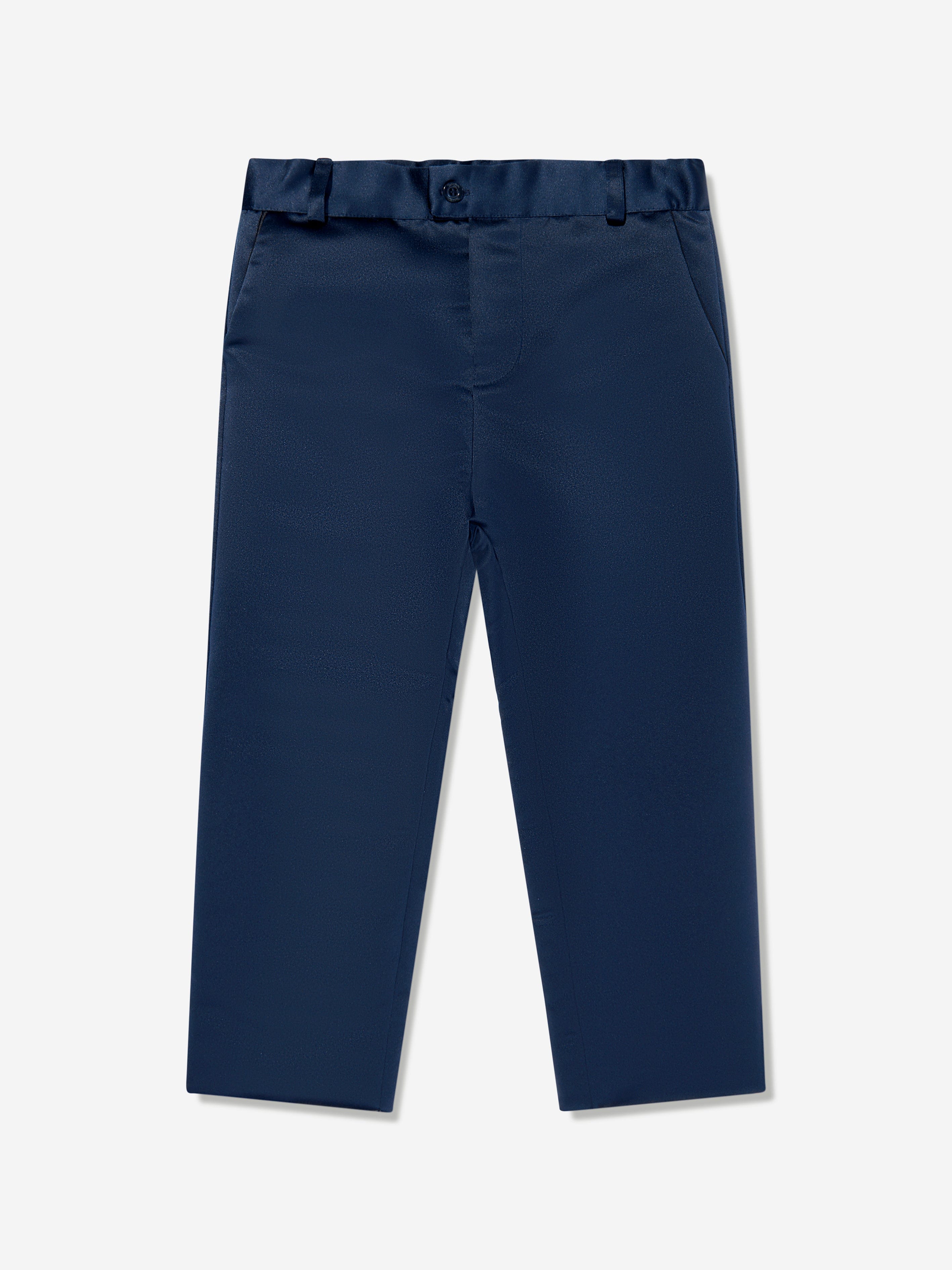 Patachou Boys Woven Trousers in Navy Get To Buy