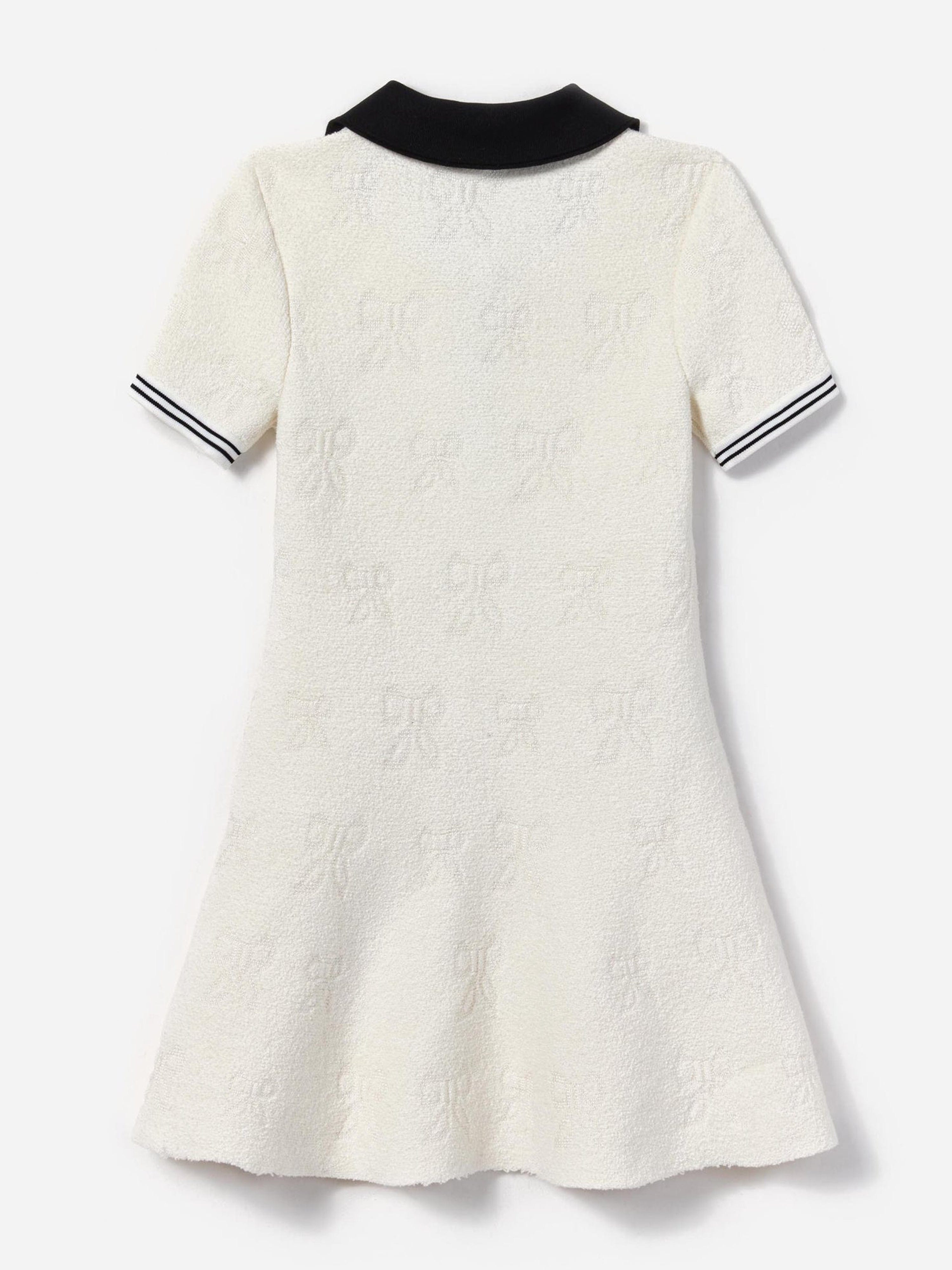 Girls Jacquard Knit Dress in White Real Cheap Online
