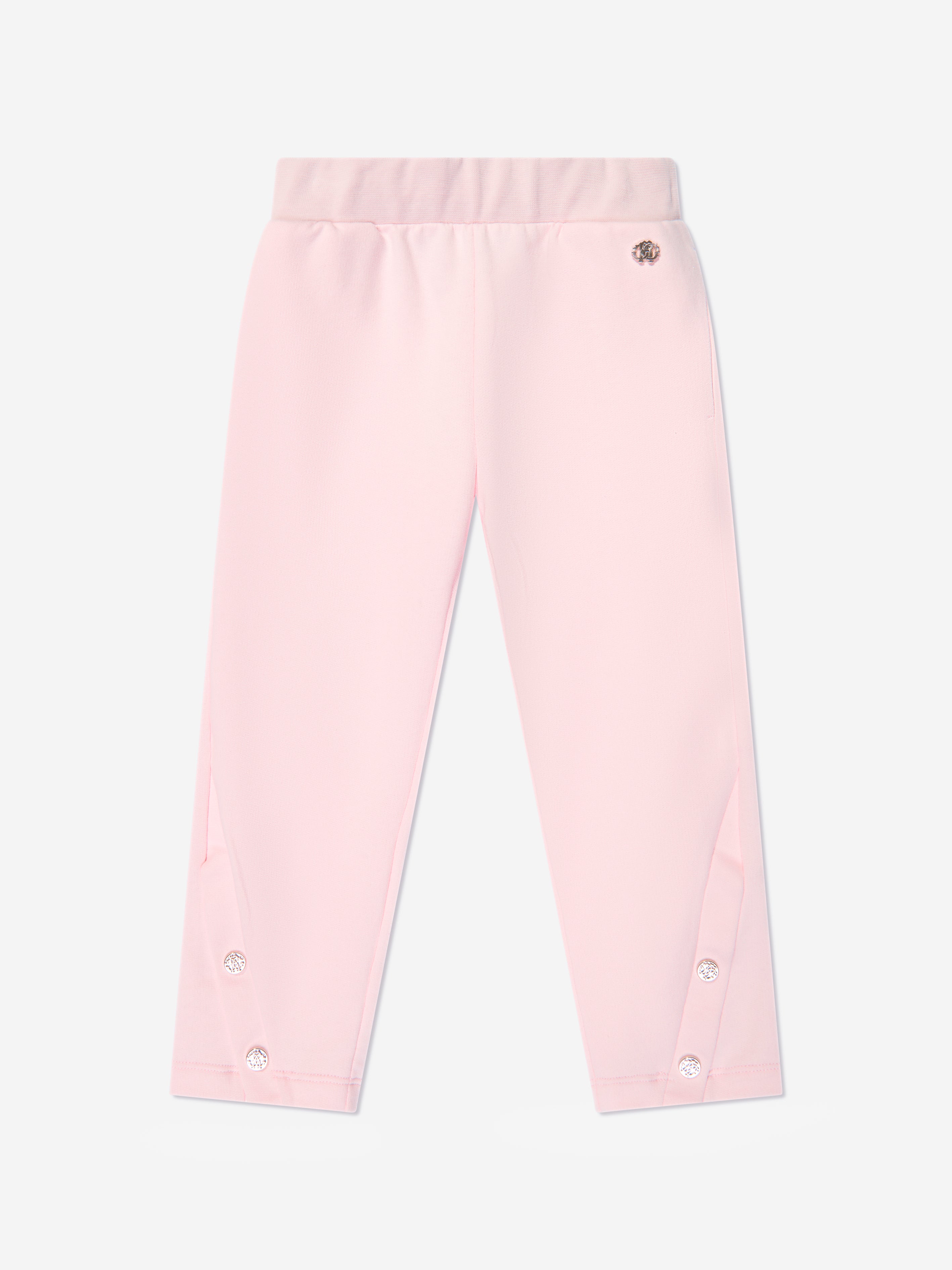 Roberto Cavalli Girls Flower Joggers in Pink Low Cost Cheap Online