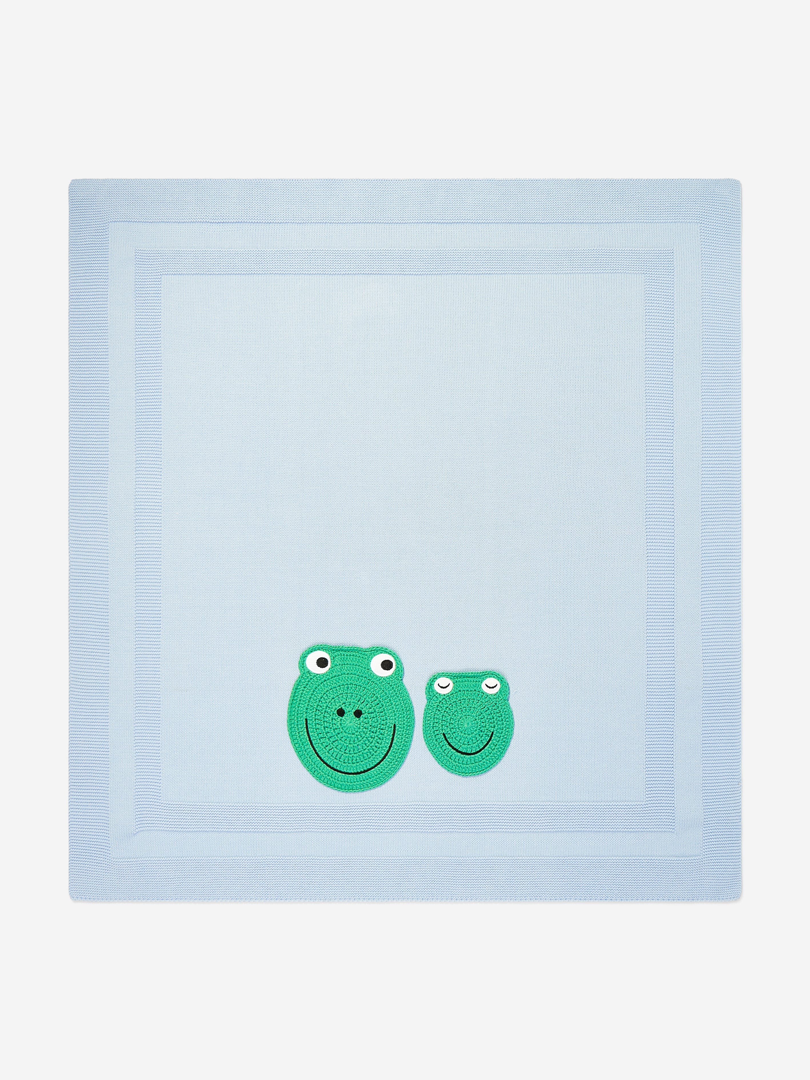 Baby Boys Cotton Frog Blanket in Blue (73cm) Online Online Outlet Sale