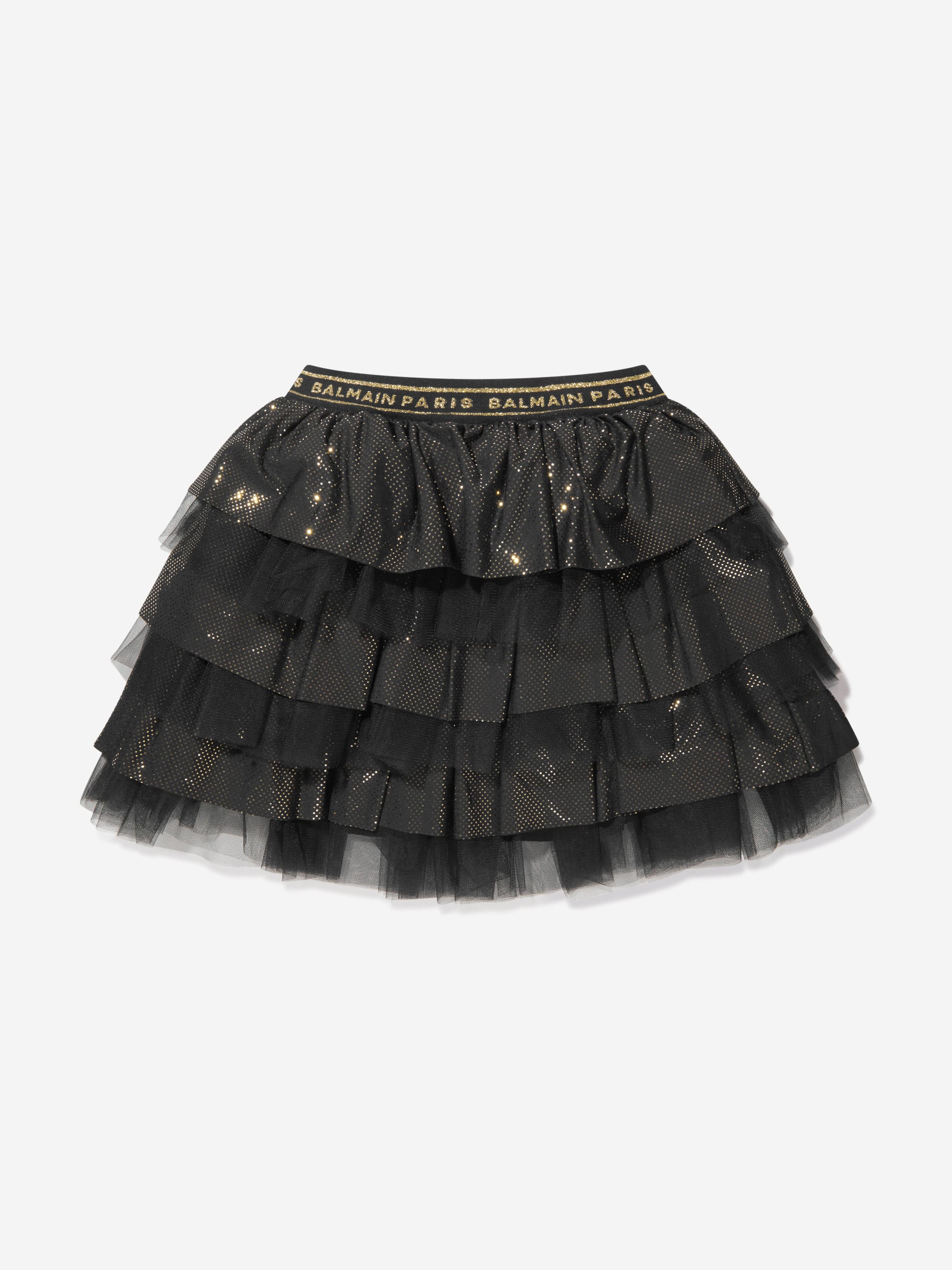 Balmain Girls Ruffle Skirt in Black Extremely Cheap Online