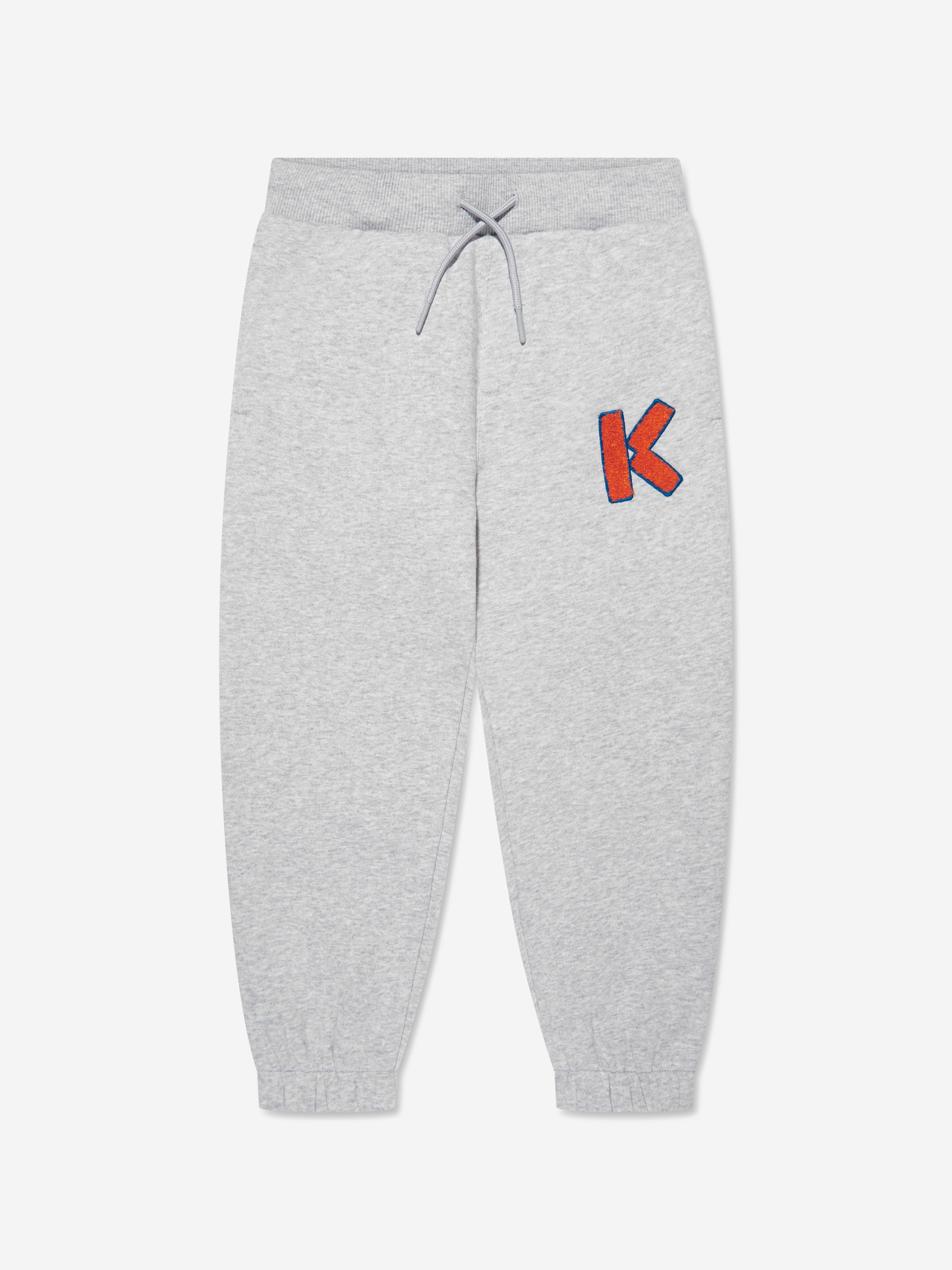 KENZO Boys Logo Joggers in Grey Amazon Cheap Pice