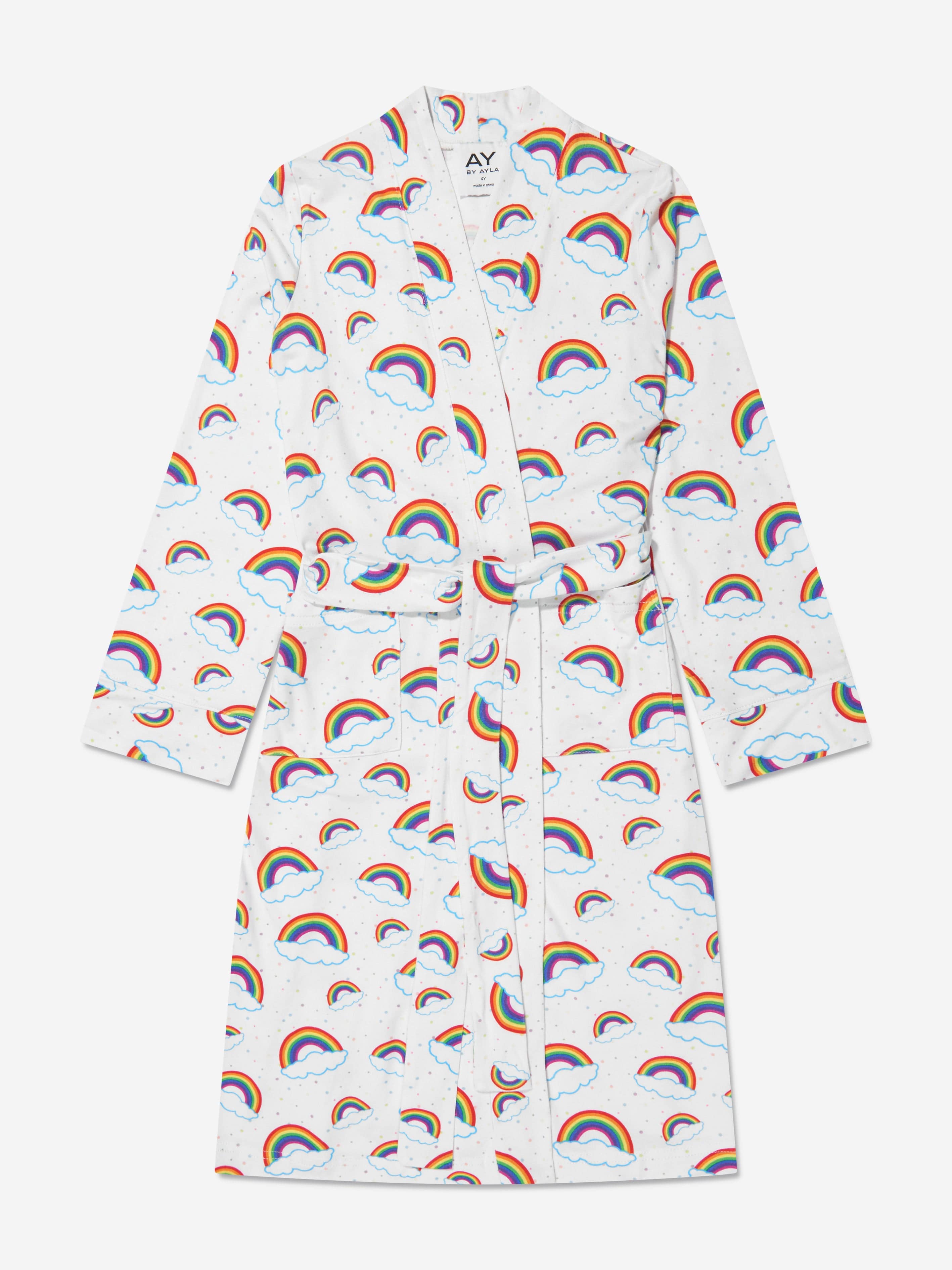 AY by AYLA Girls Rainbow Bathrobe in Multicolour Cheap Pictures