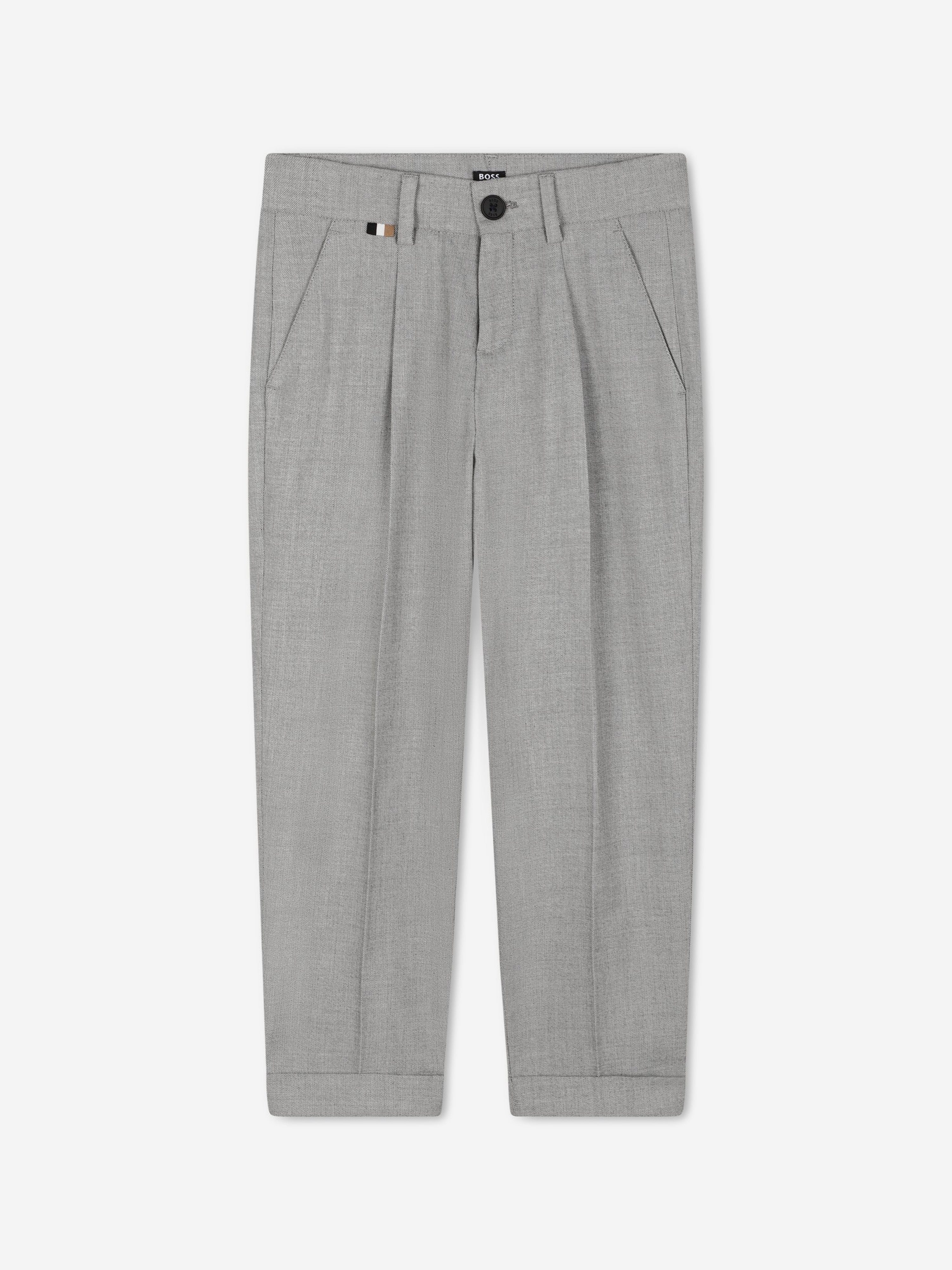 BOSS Boys Suit Trousers in Grey Free Shipping Wholesale Pice