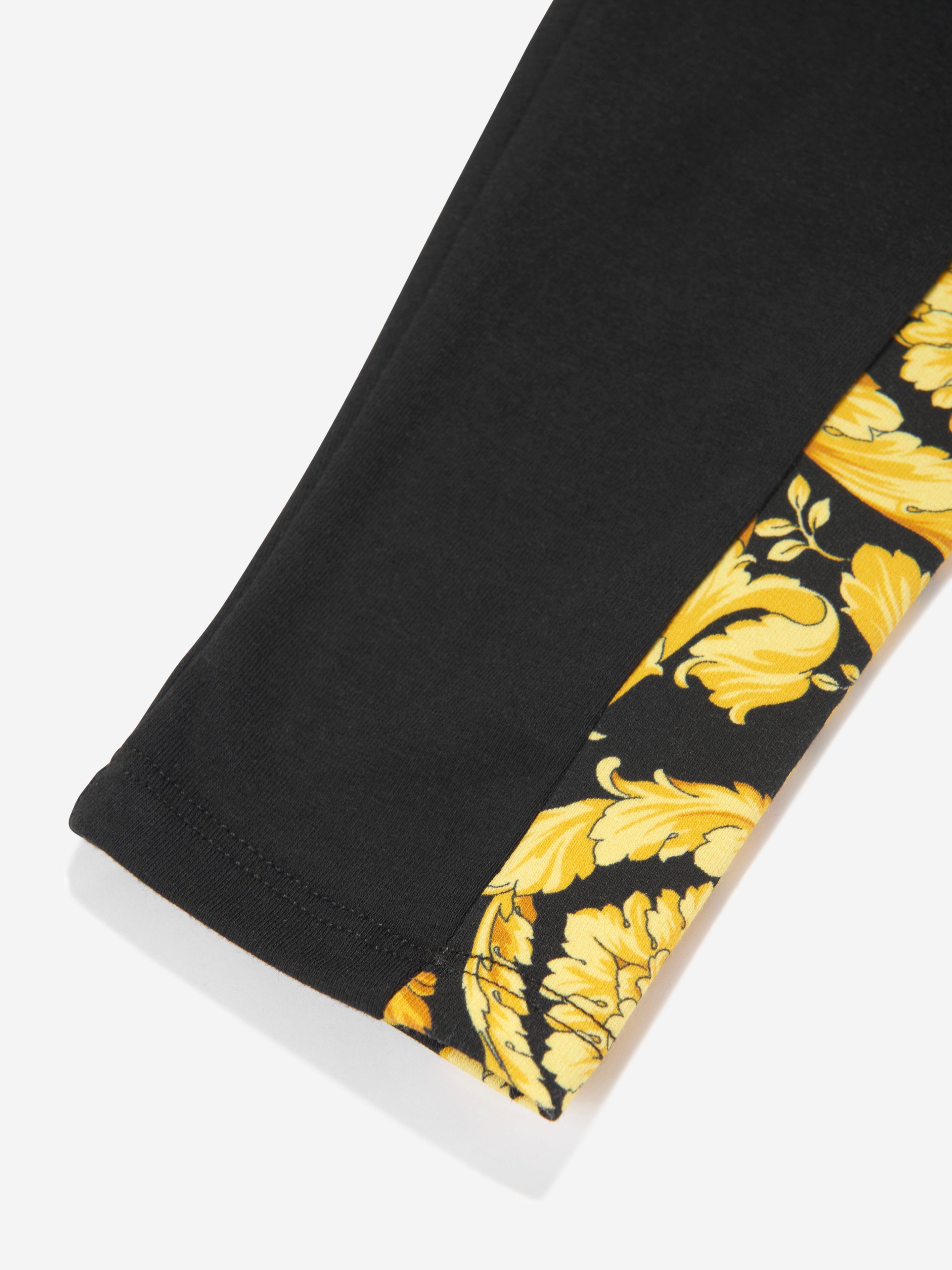 Versace Baby Girls Barocco Leggings in Black In China For Sale