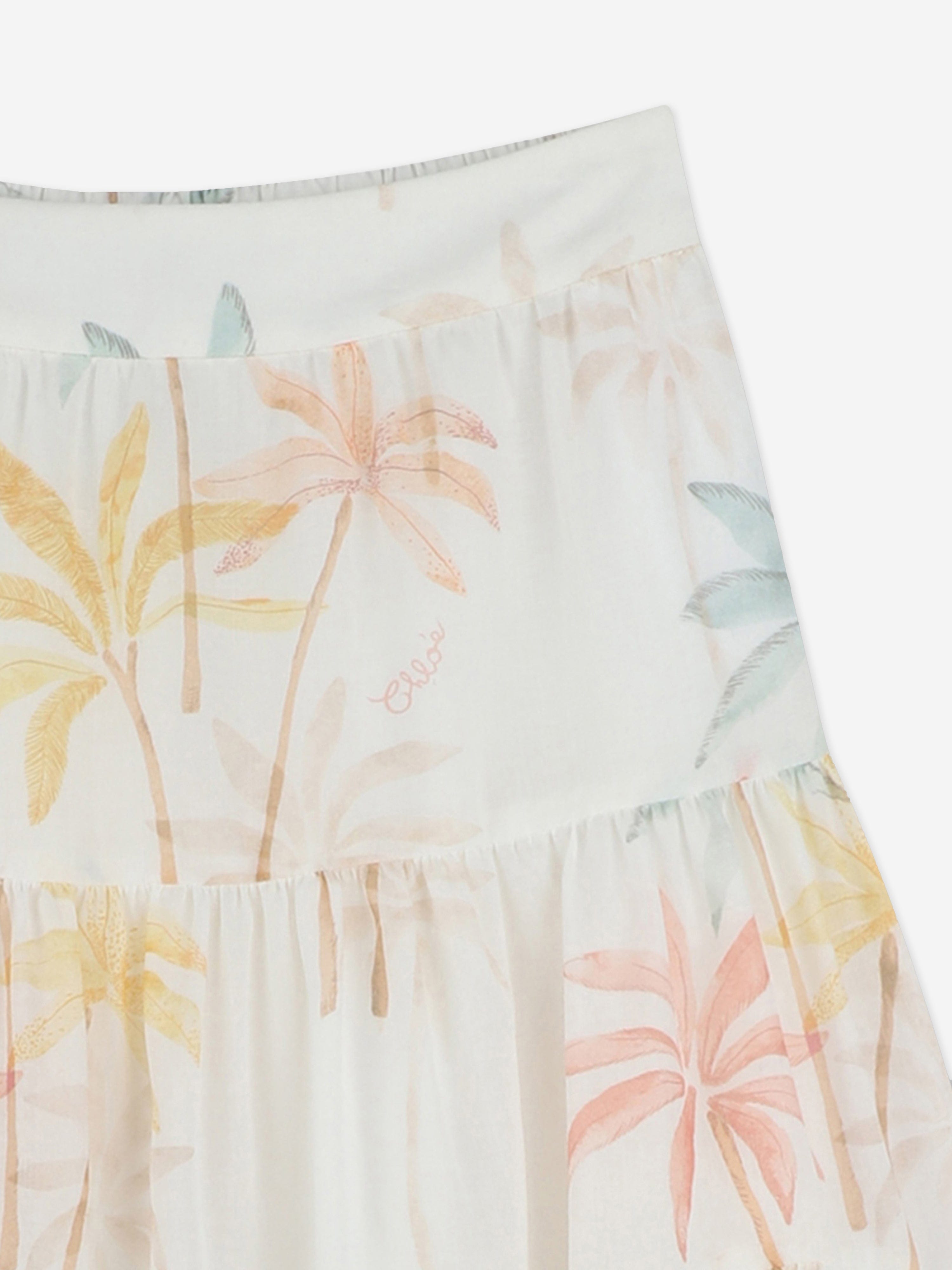 Chlo¨¦ Girls Palm Grove Long Skirt in Multicolour Pay With Visa