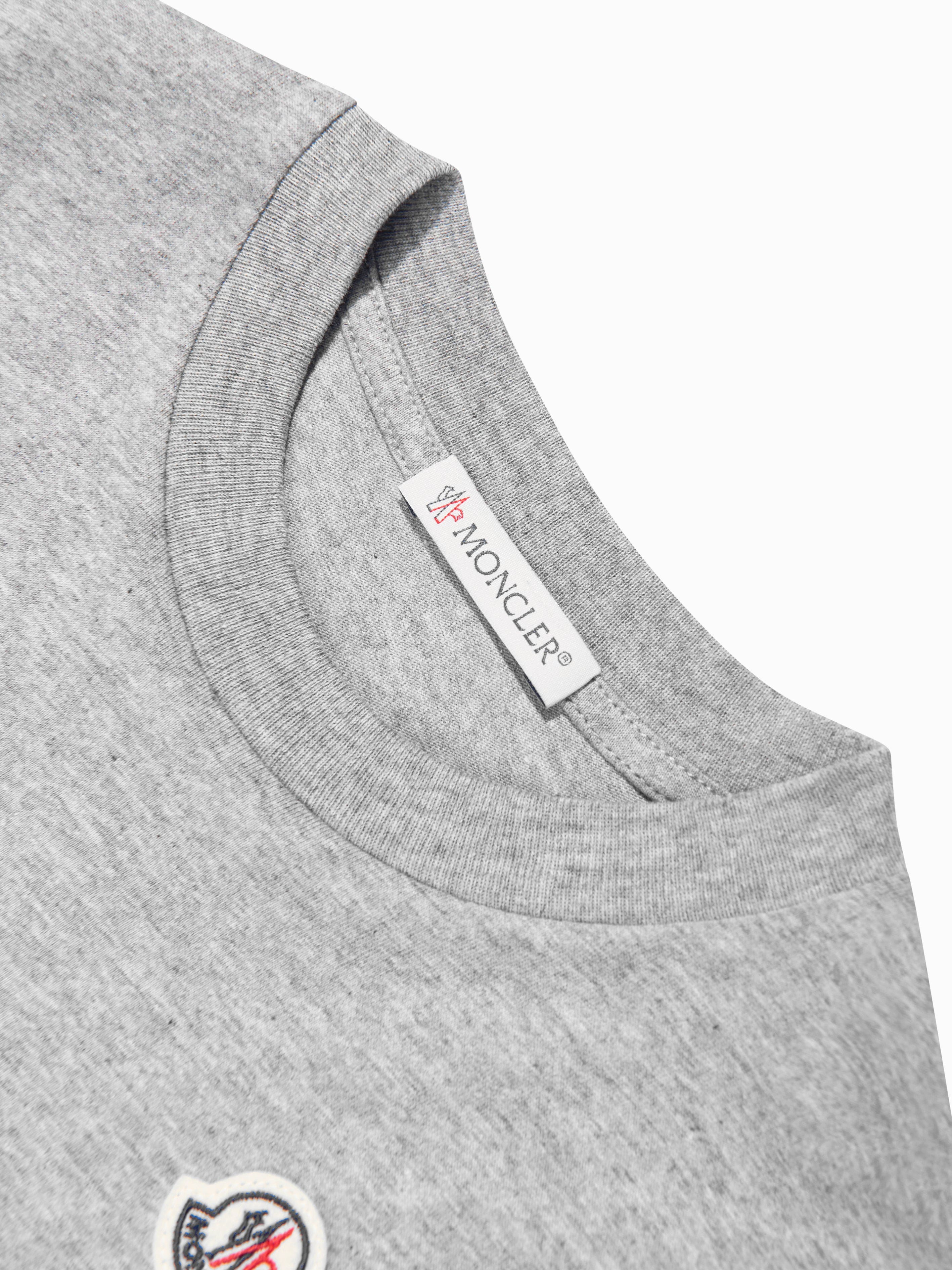 Moncler Enfant Kids Logo T-Shirt in Grey For Nice Cheap Price