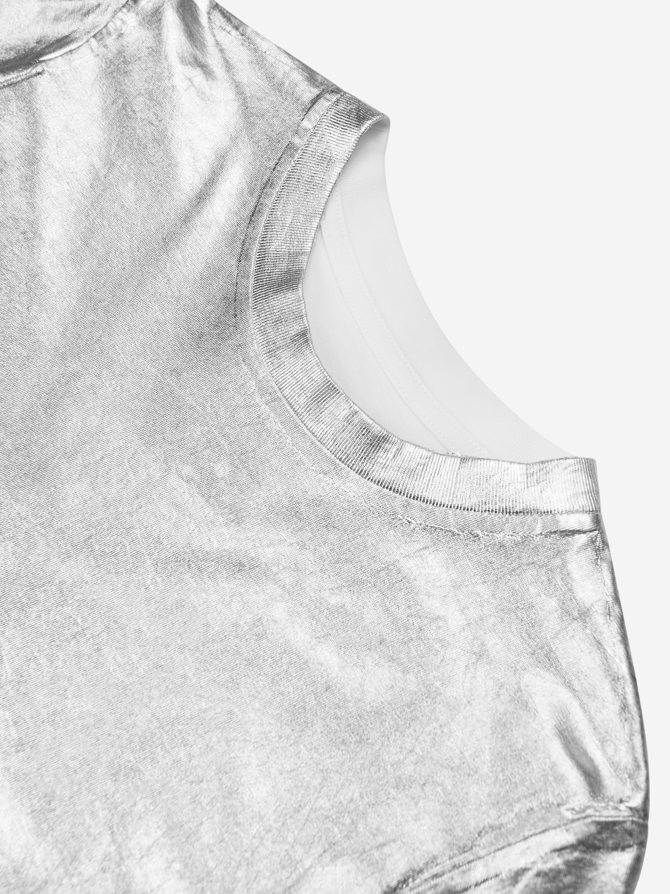 MM6 Maison Margiela Kids Metallic Effect T-Shirt in White Collections