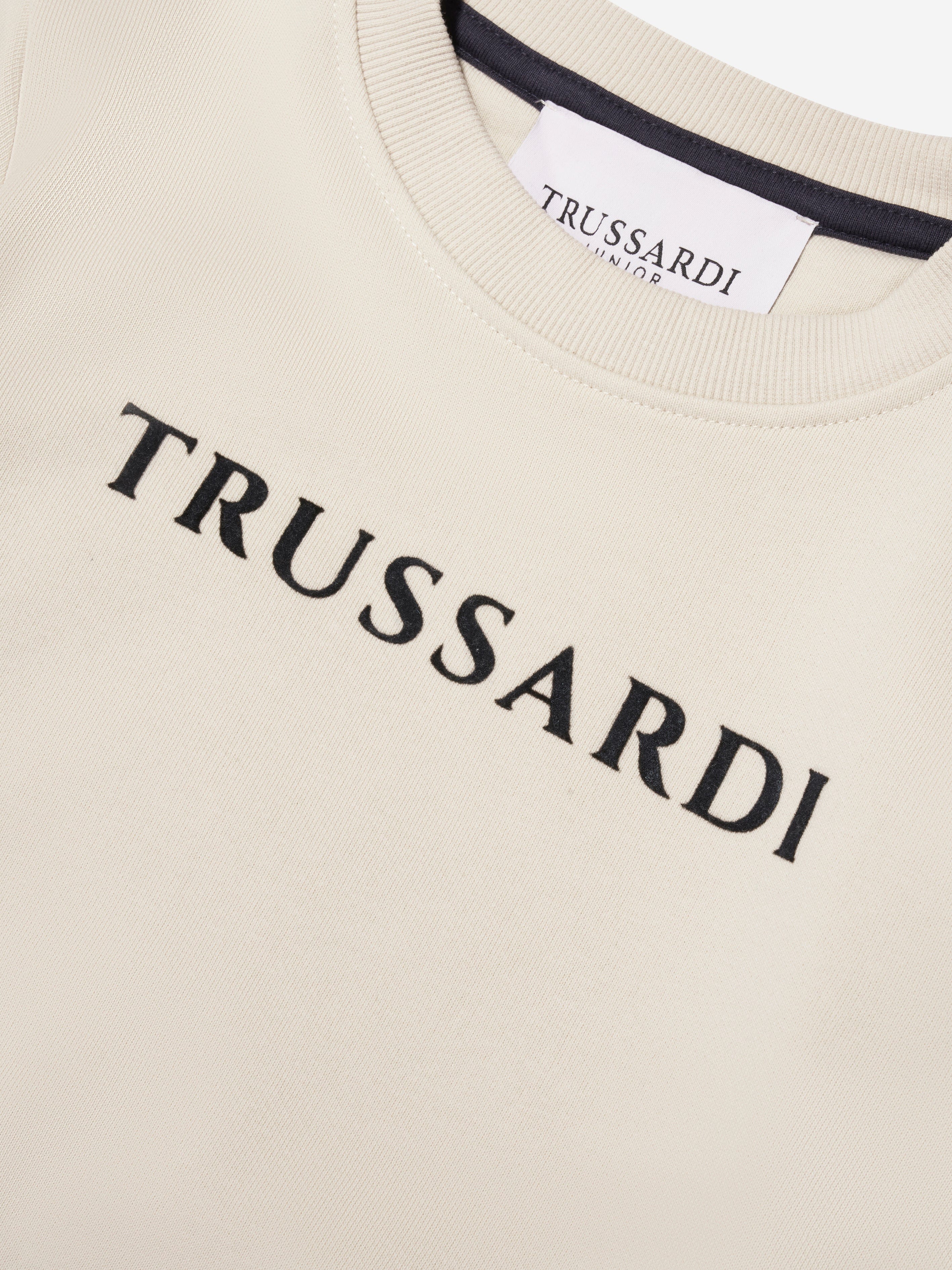 Trussardi Boys Camaz Sweatshirt in Beige Cheap Sale Fashionable