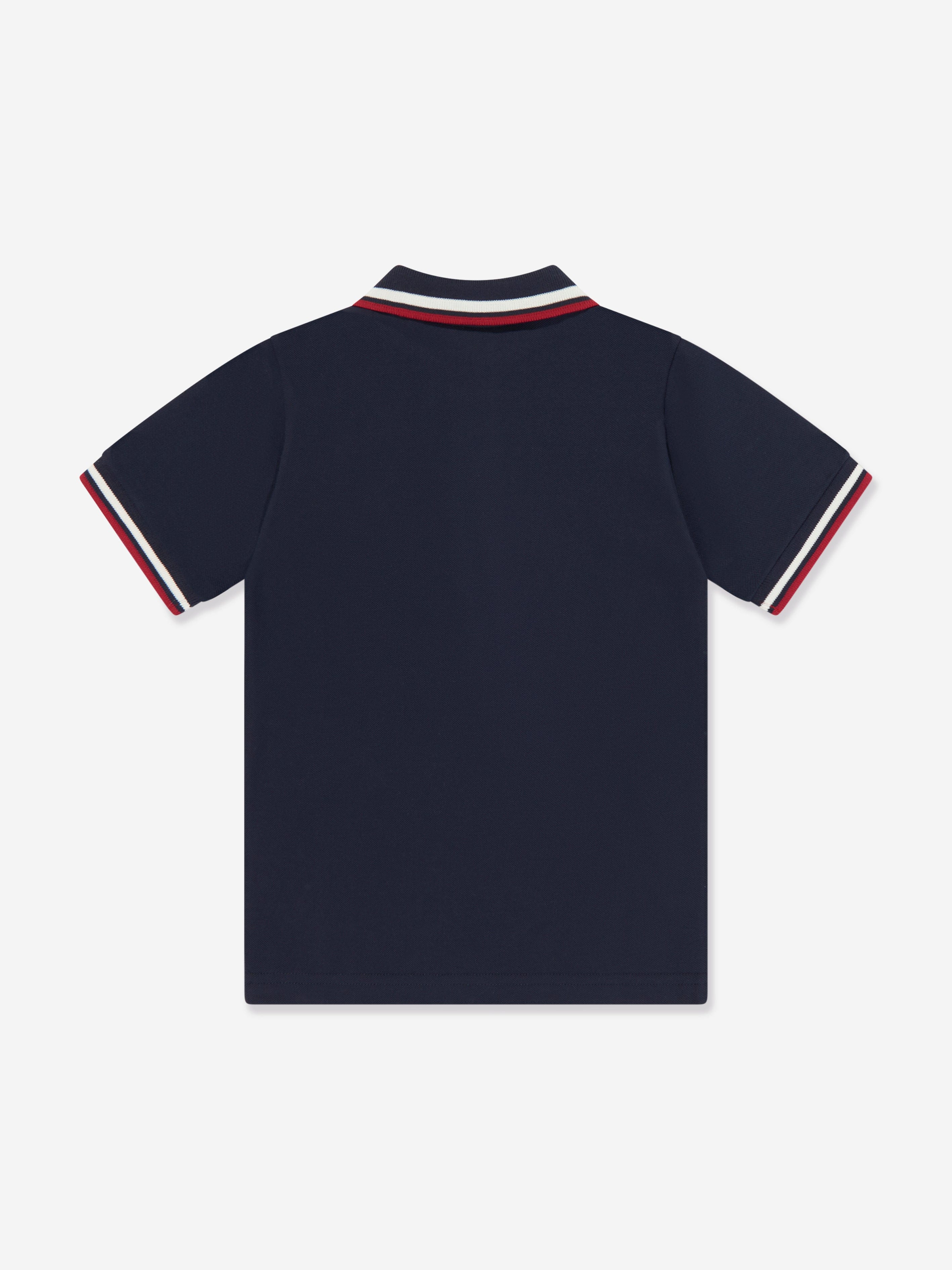 Moncler Enfant Boys Logo Polo Shirt in Navy Countdown Package Cheap Online