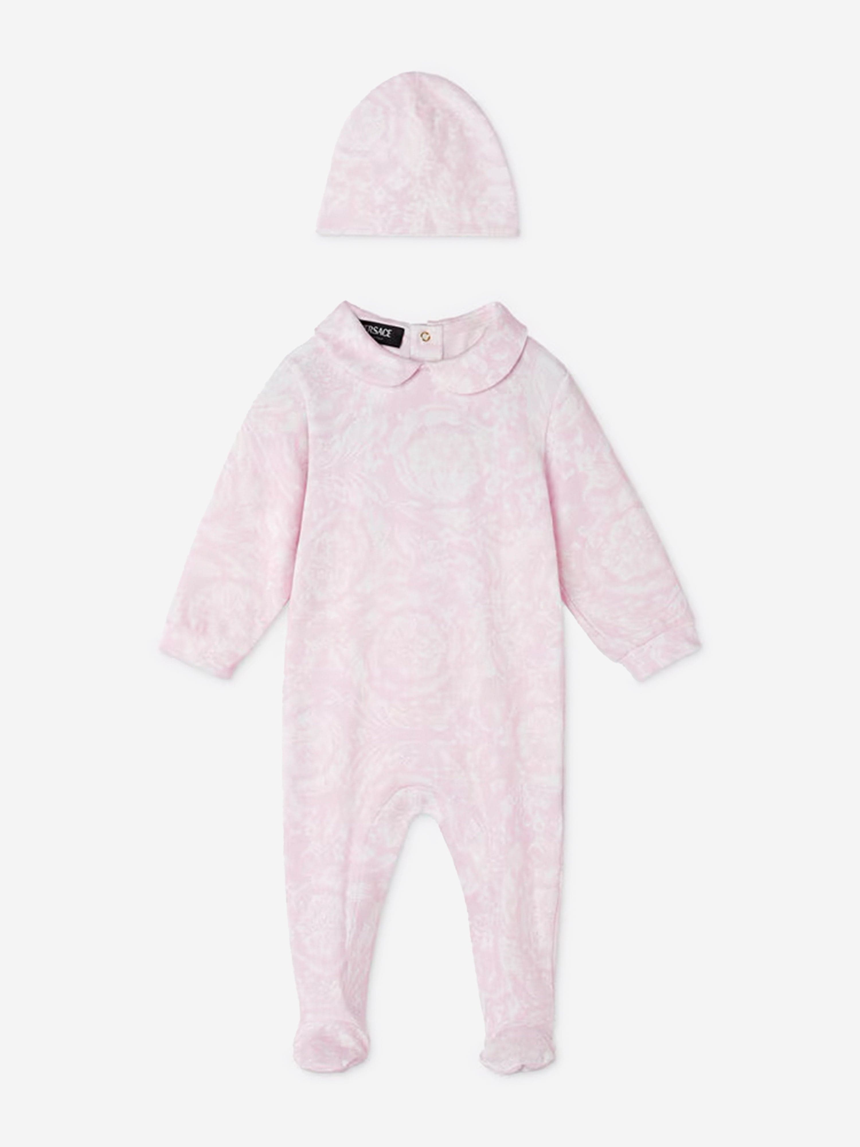 Versace Baby Girls Barocco Babygrow Gift Set in Pink In China Cheap Pice