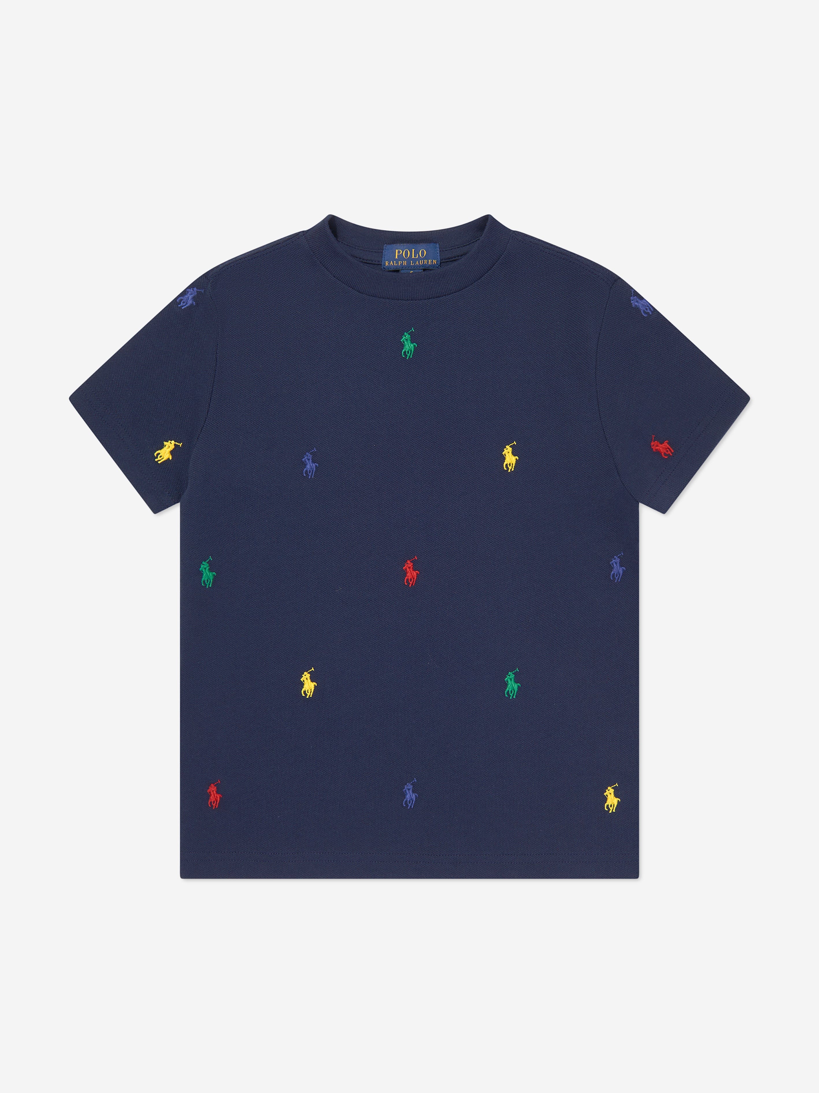 Ralph Lauren Boys Multic Logo T-Shirt in Navy Outlet Low Pice