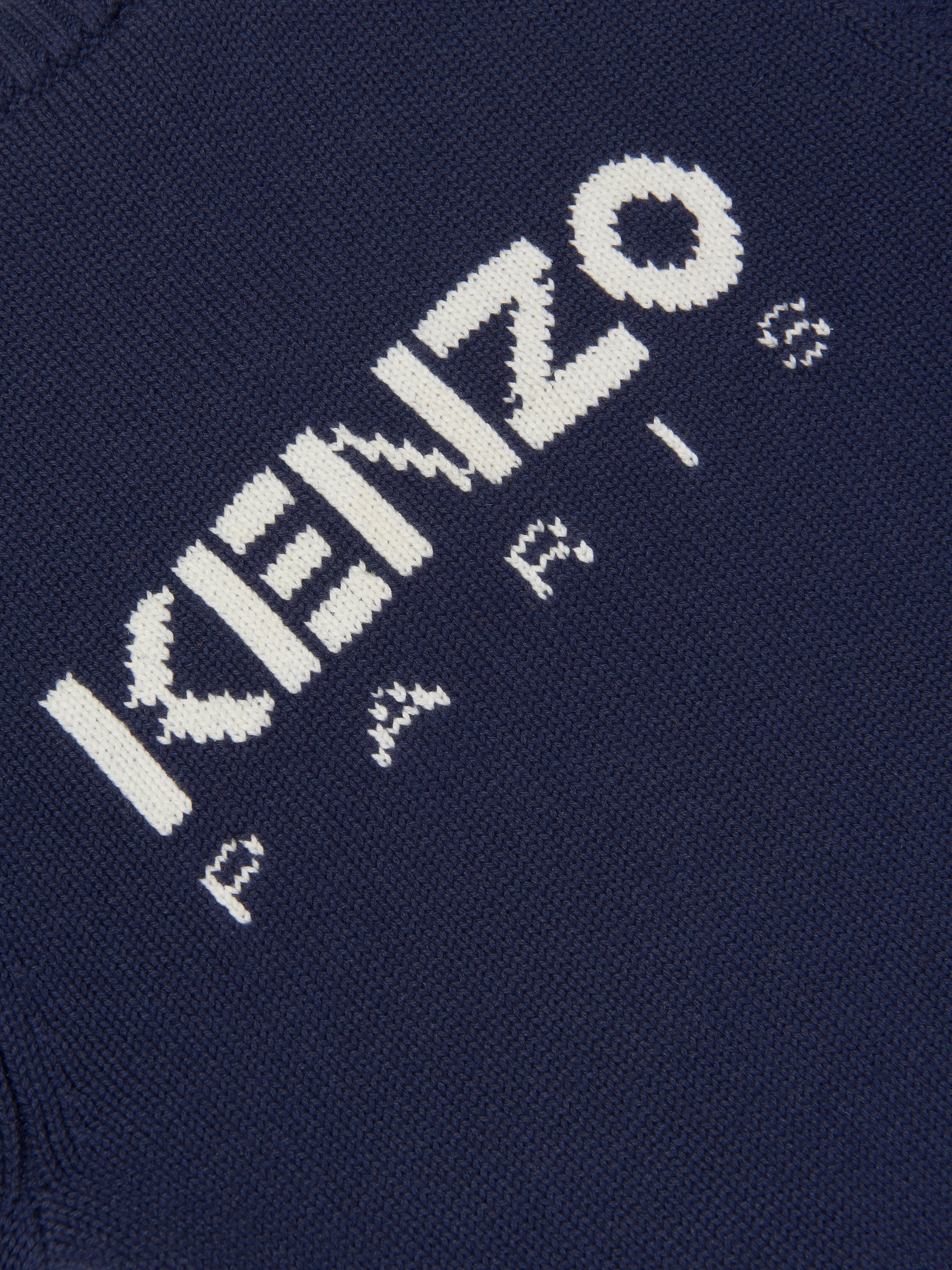 KENZO Boys Boke Flower Knitted Jumper in Navy Clearance Original