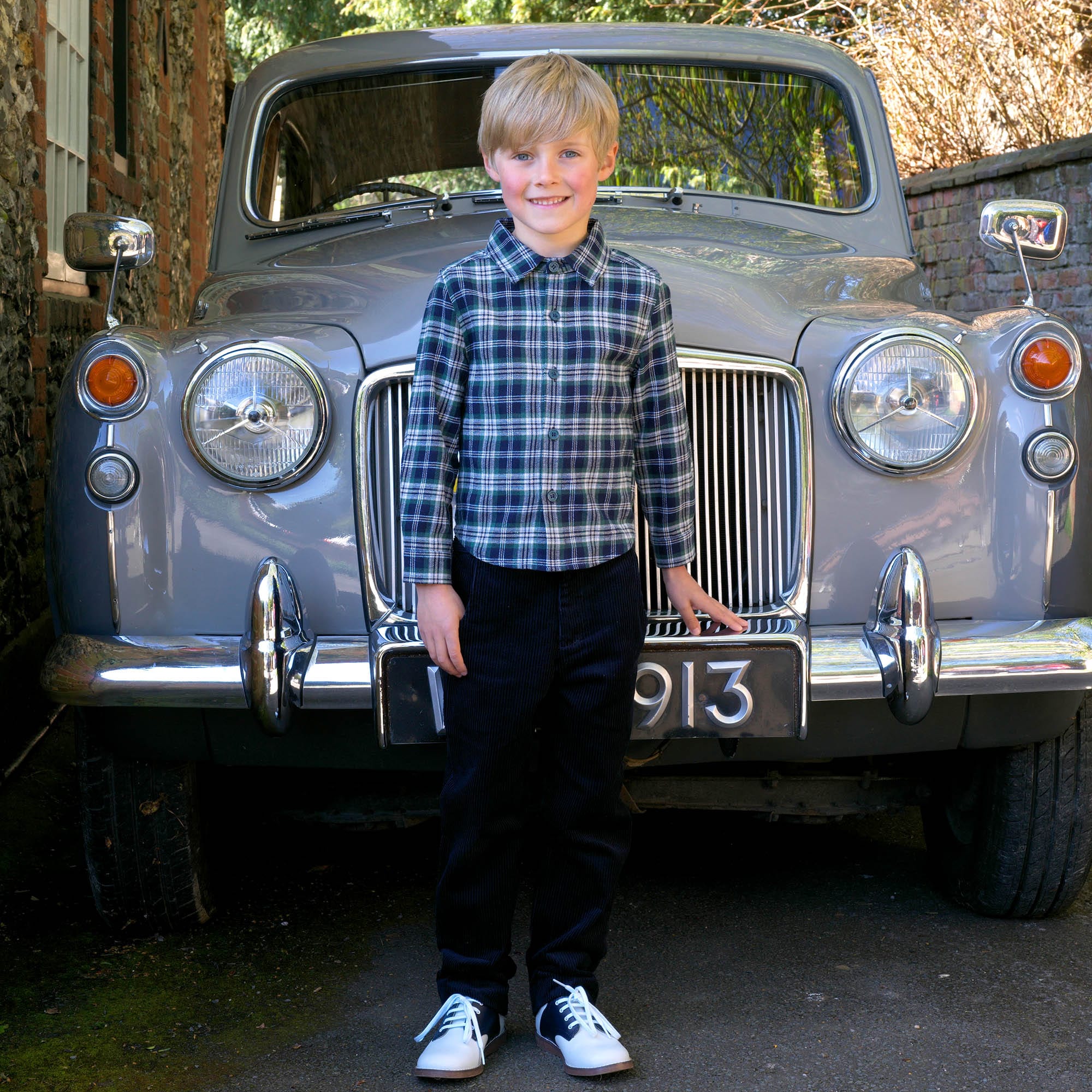 Rachel Riley Boys Check Shirt in Navy Sale With Mastercard