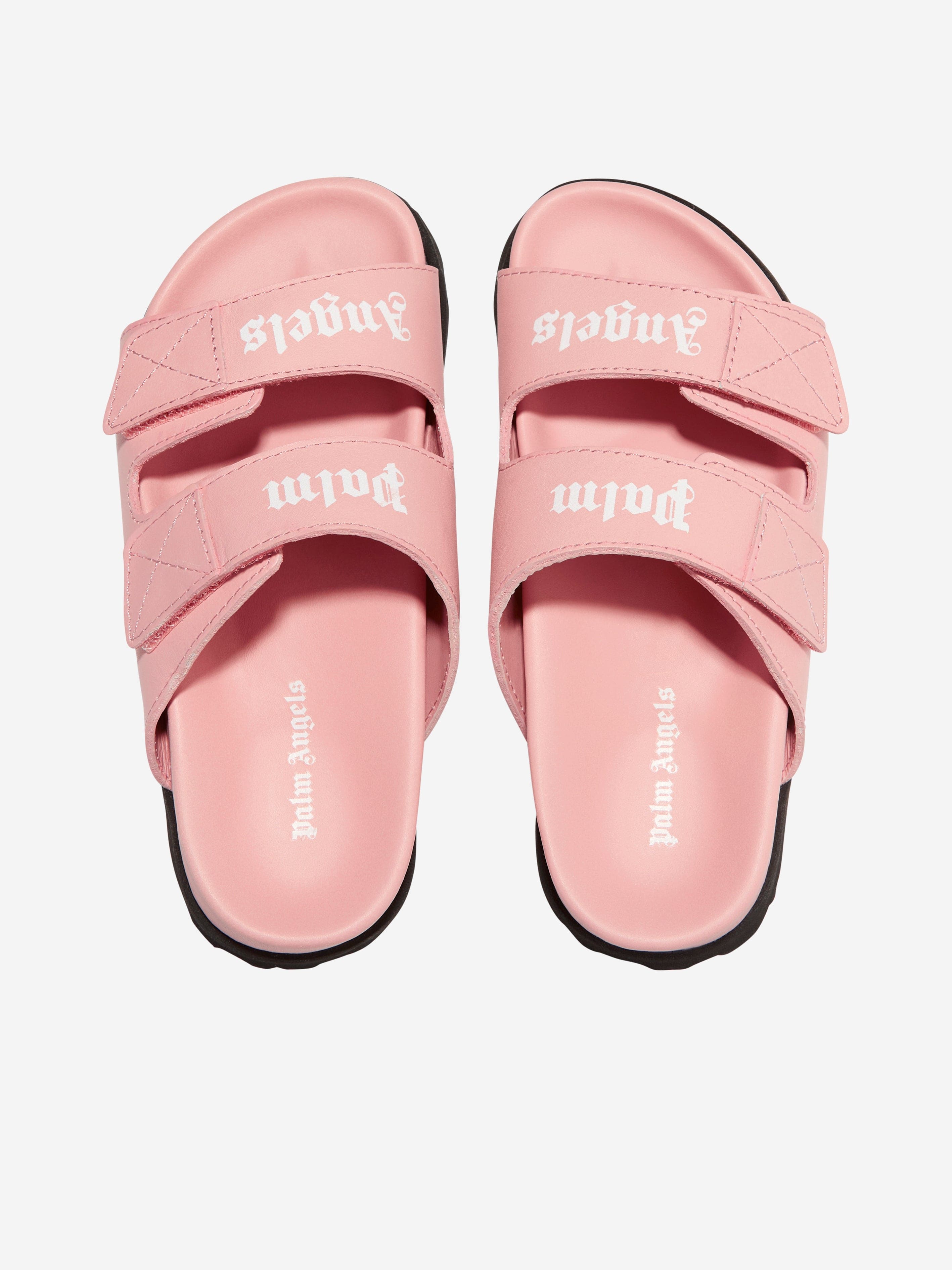 Palm Angels Girls Logo Sandals in Pink How Much Cheap Online