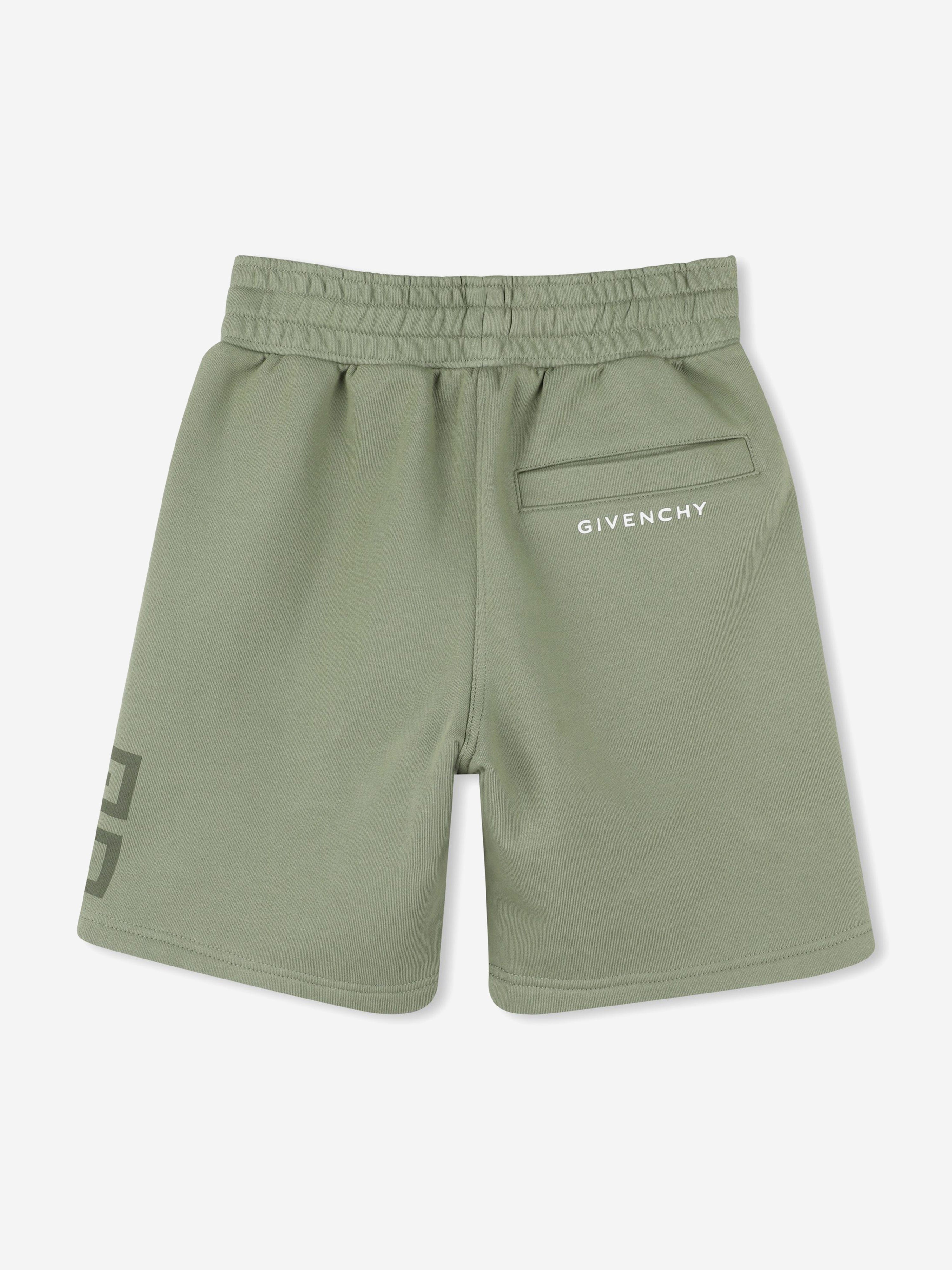 Boys 4G Log Shorts in Green Outlet 2025 New