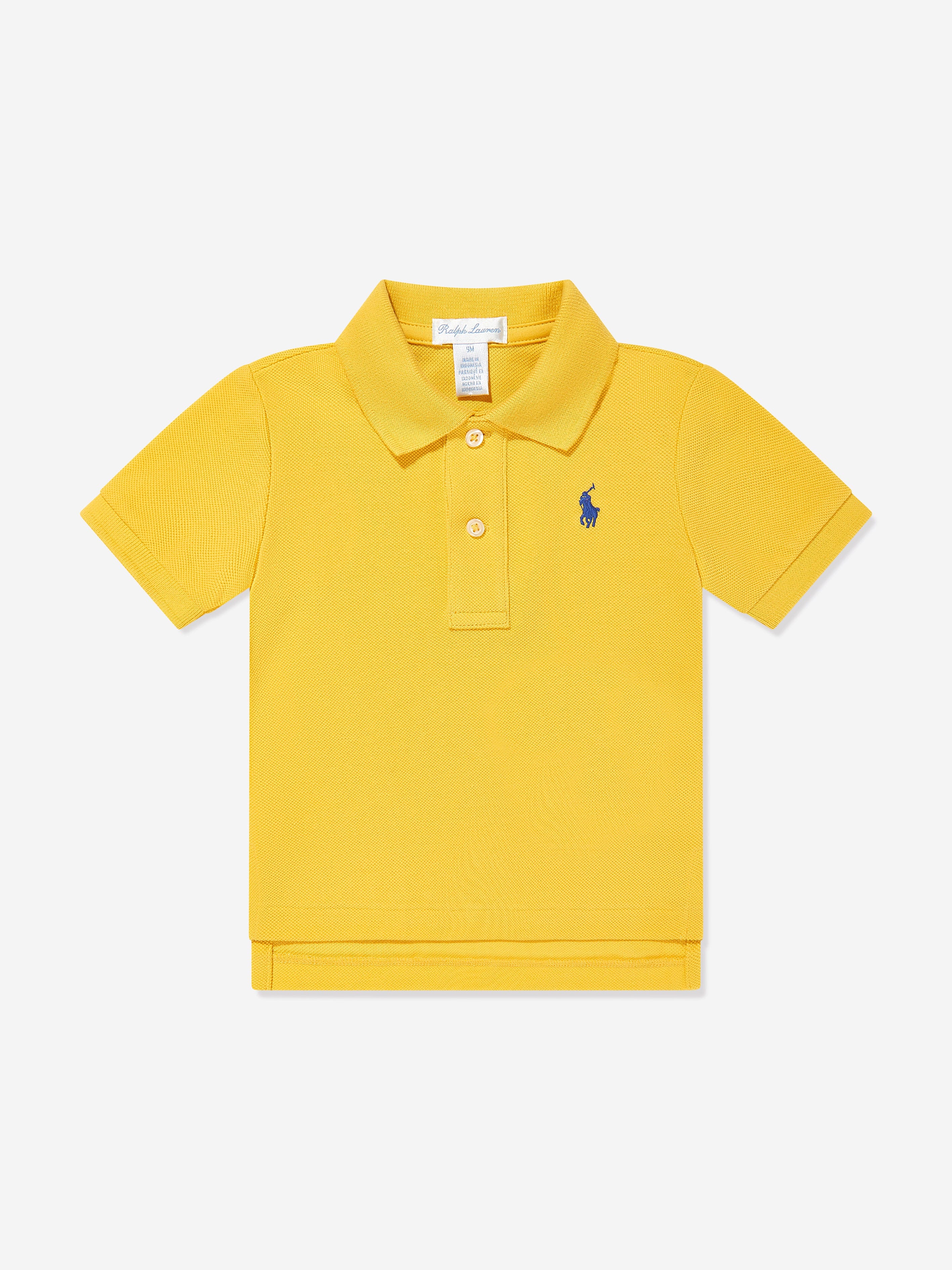 Baby Boys Logo Polo Shirt in Yellow Cheap Pice Top Quality