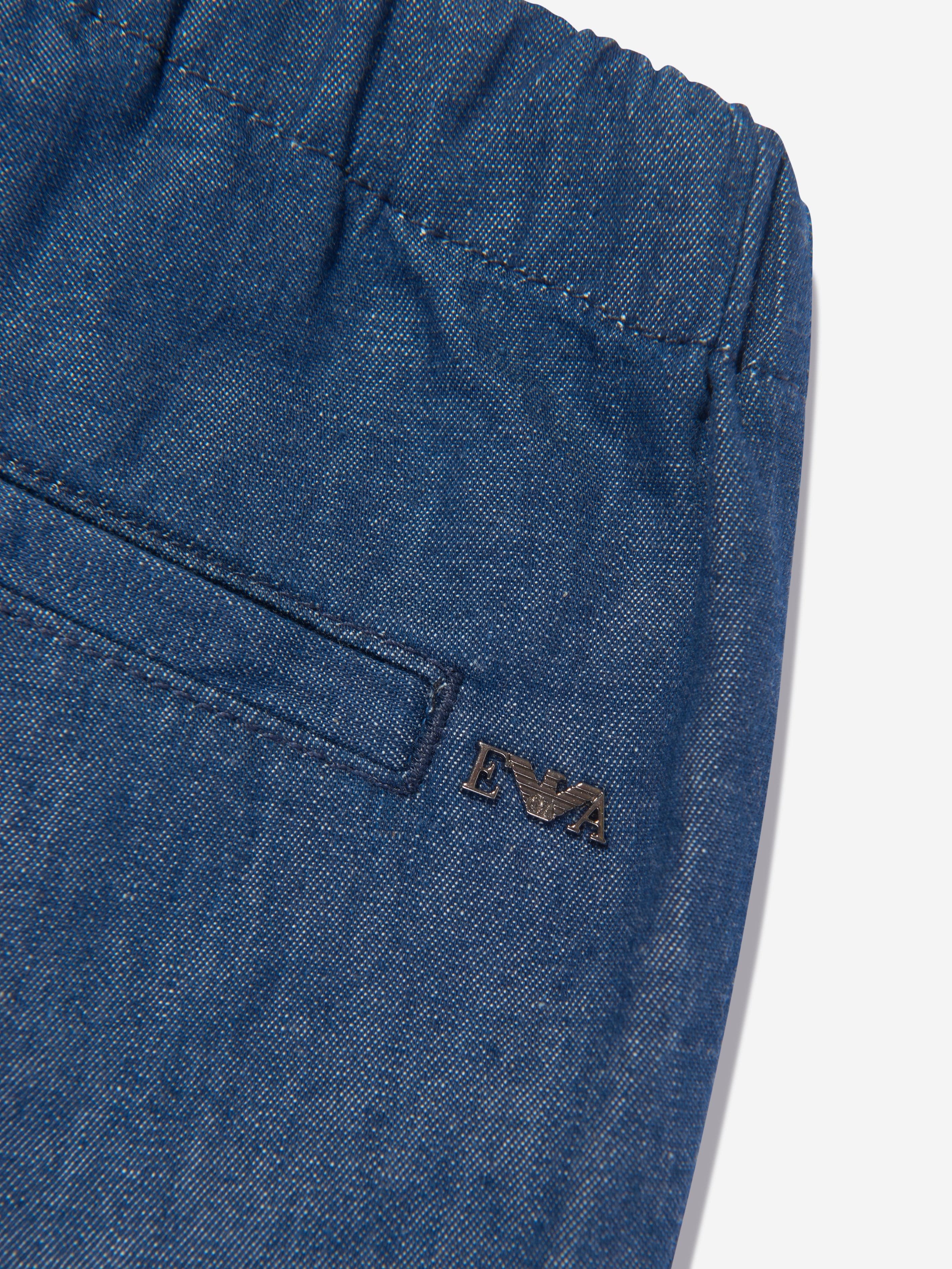 Emporio Armani Boys Denim Trousers in Blue Safe Shopping Cheap Online