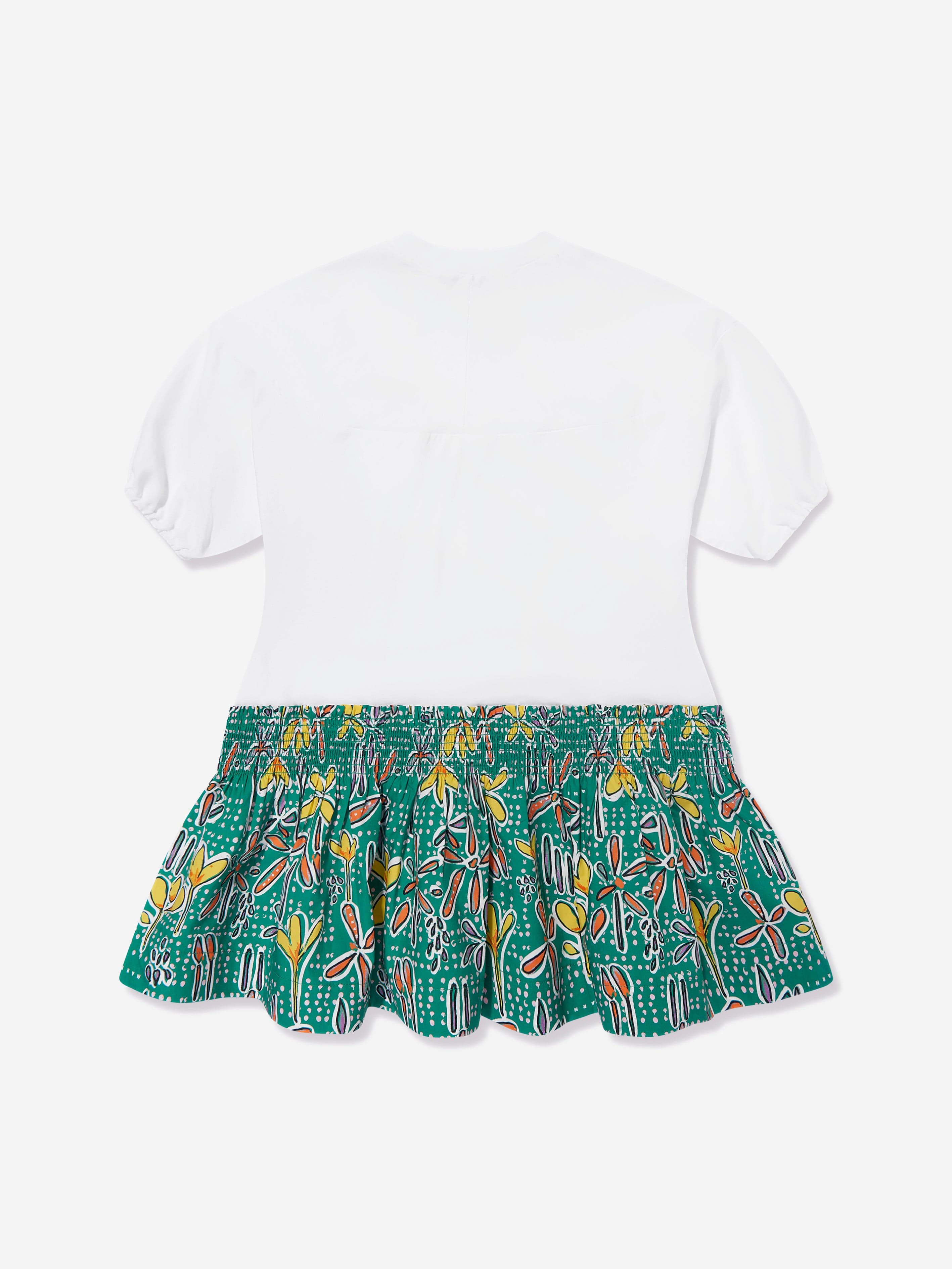 MARNI Girls Carioca Print Dress in Green Sale Top Quality