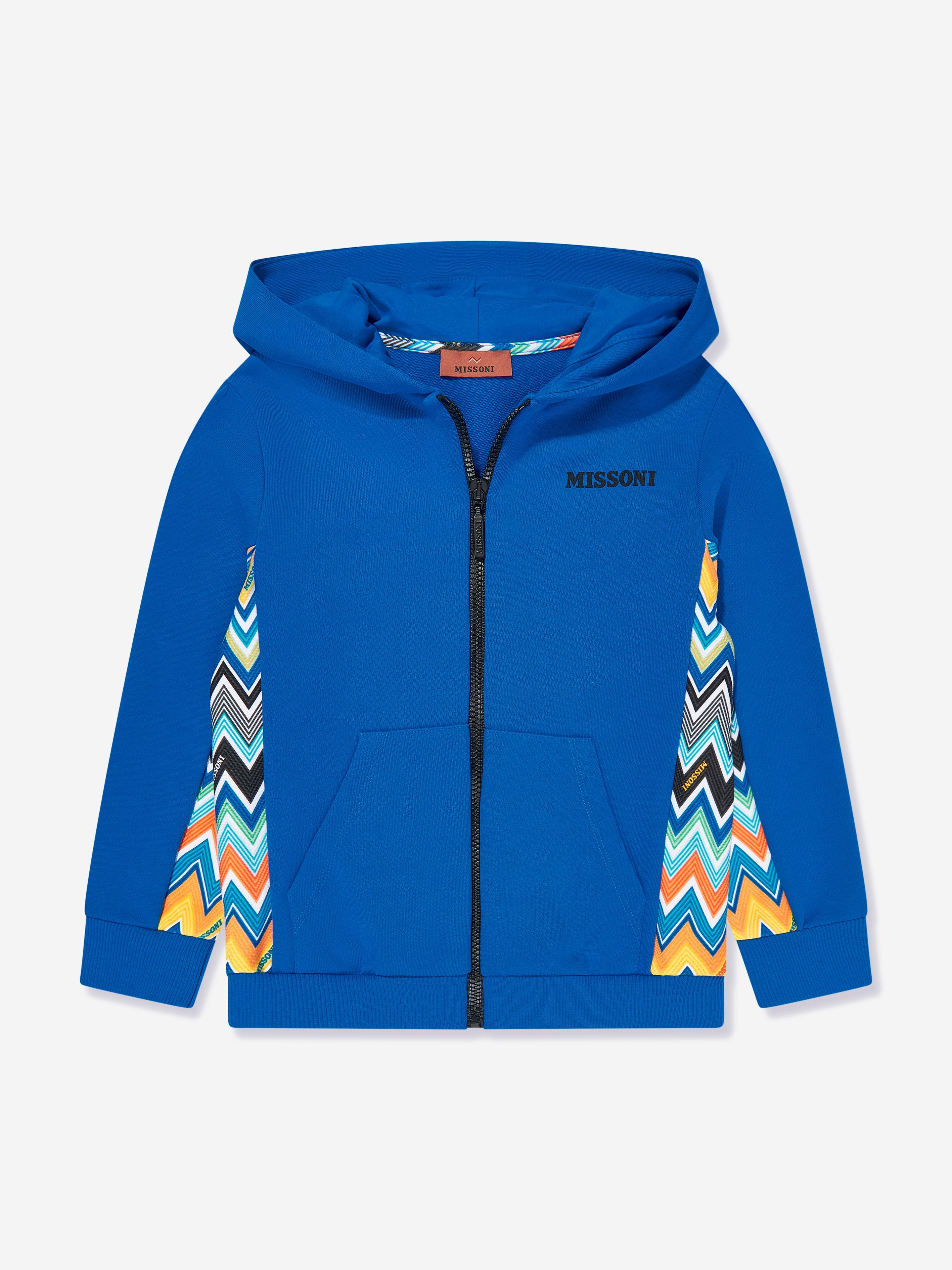 Boys Zigzag Zip Up Top in Blue Best Seller For Sale