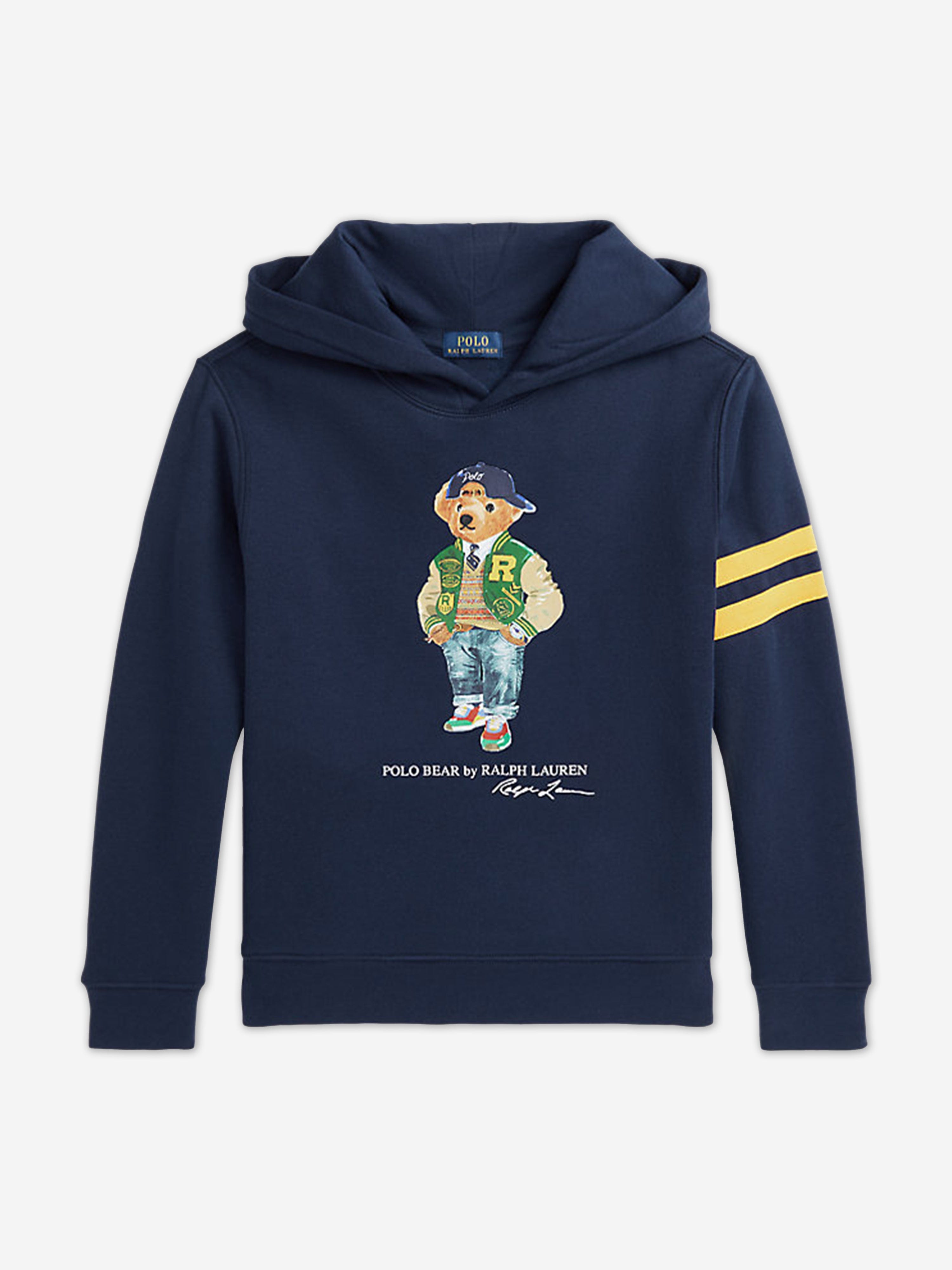 Ralph Lauren Boys Bear Hoodie in Navy Buy Cheap Websites
